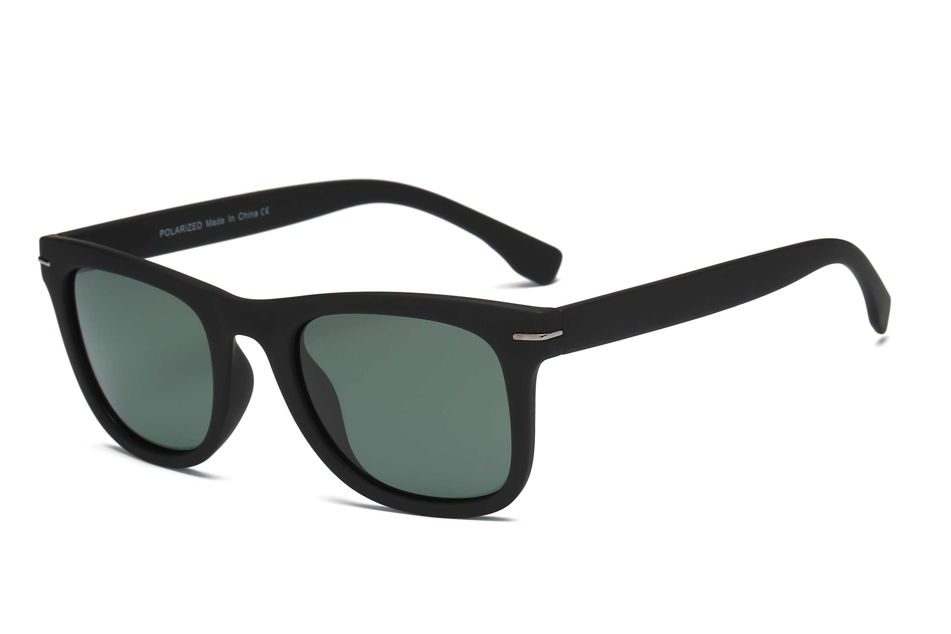 YP2001 - Classic Square Polarized Sunglasses Matte Black/Olive