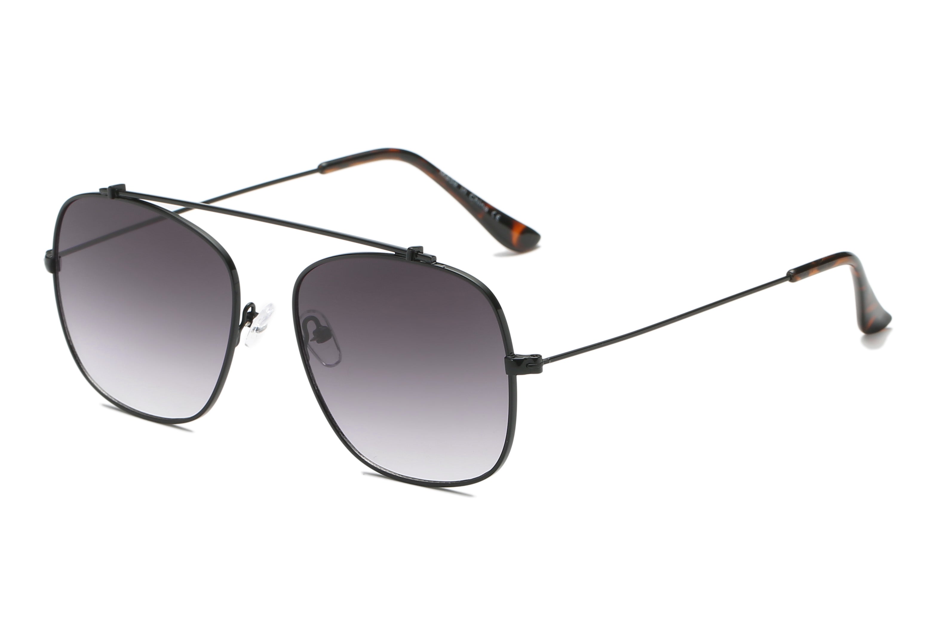 S1009 - Classic Metal Square Fashion SUNGLASSES Black