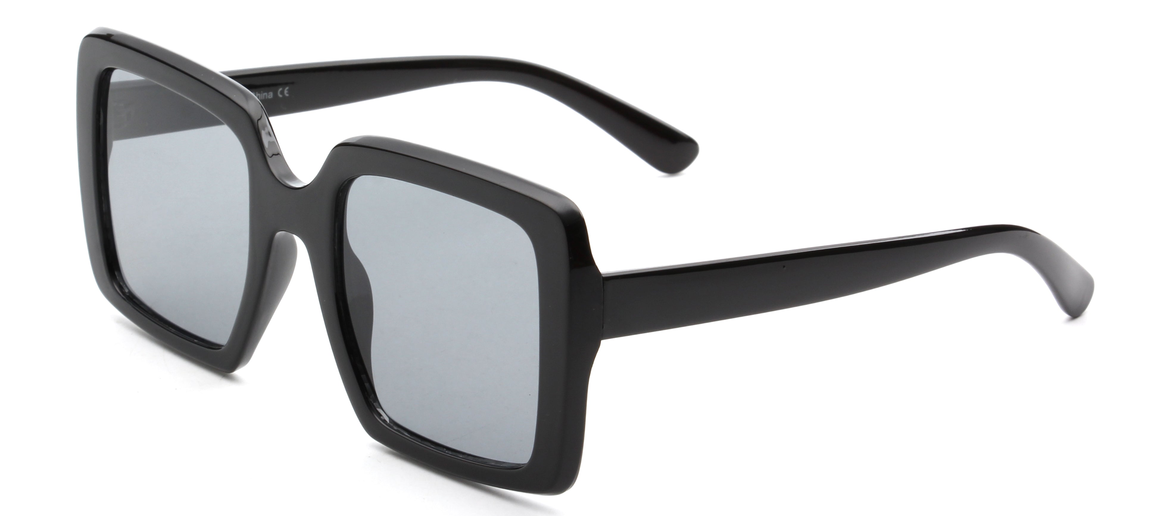 S1093 - Retro Square Oversize Women Fashion Sunglasses Gray