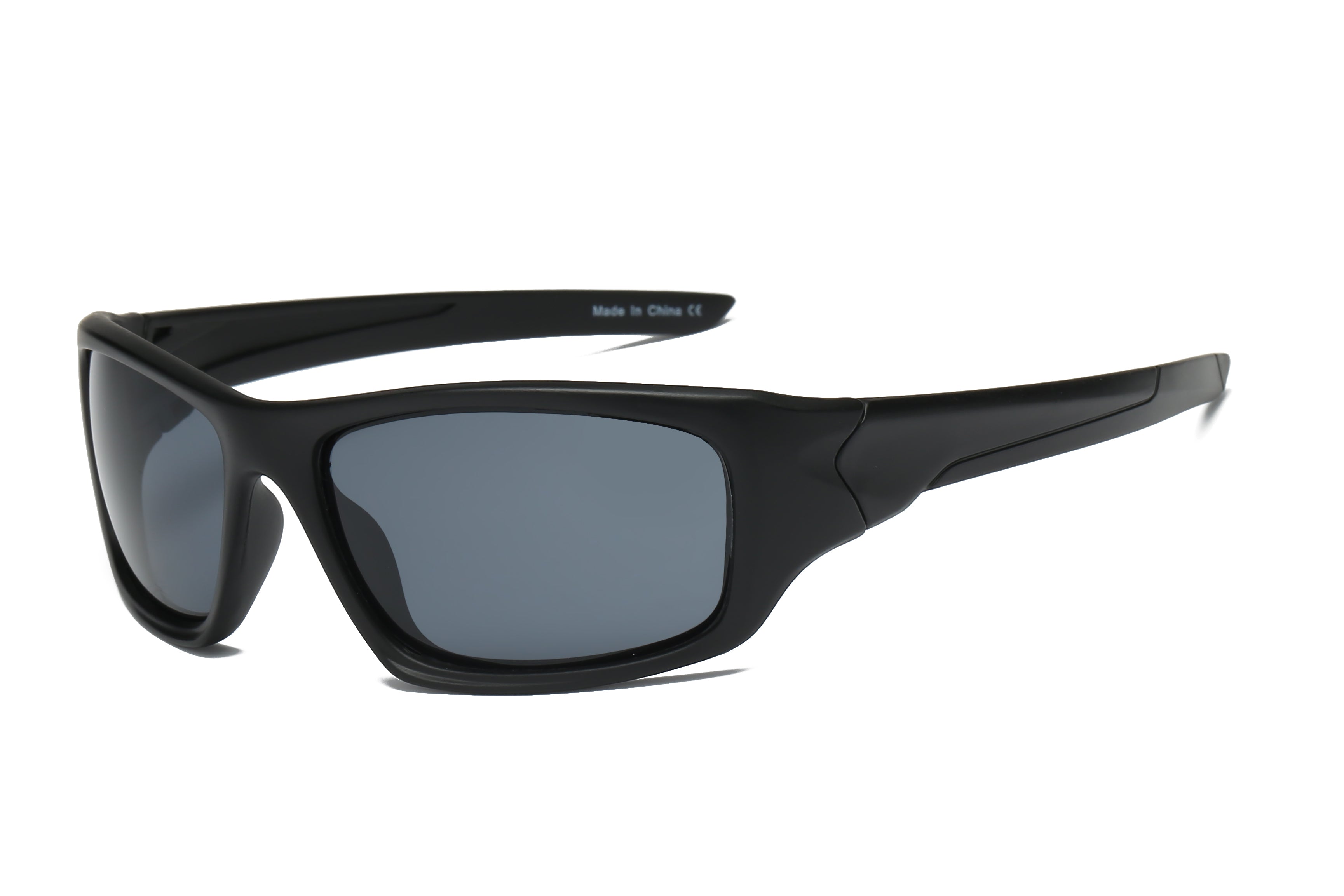 Y1004 - Men Sports Rectangular Sunglasses Black
