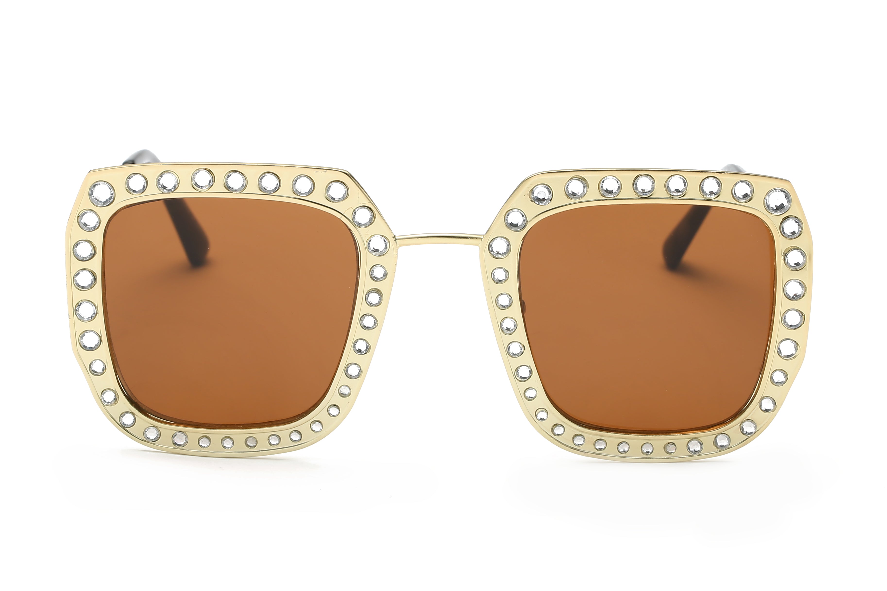 S5002 - Metal Square Rhinestone Women Fashion Sunglasses Assorted/Mixed