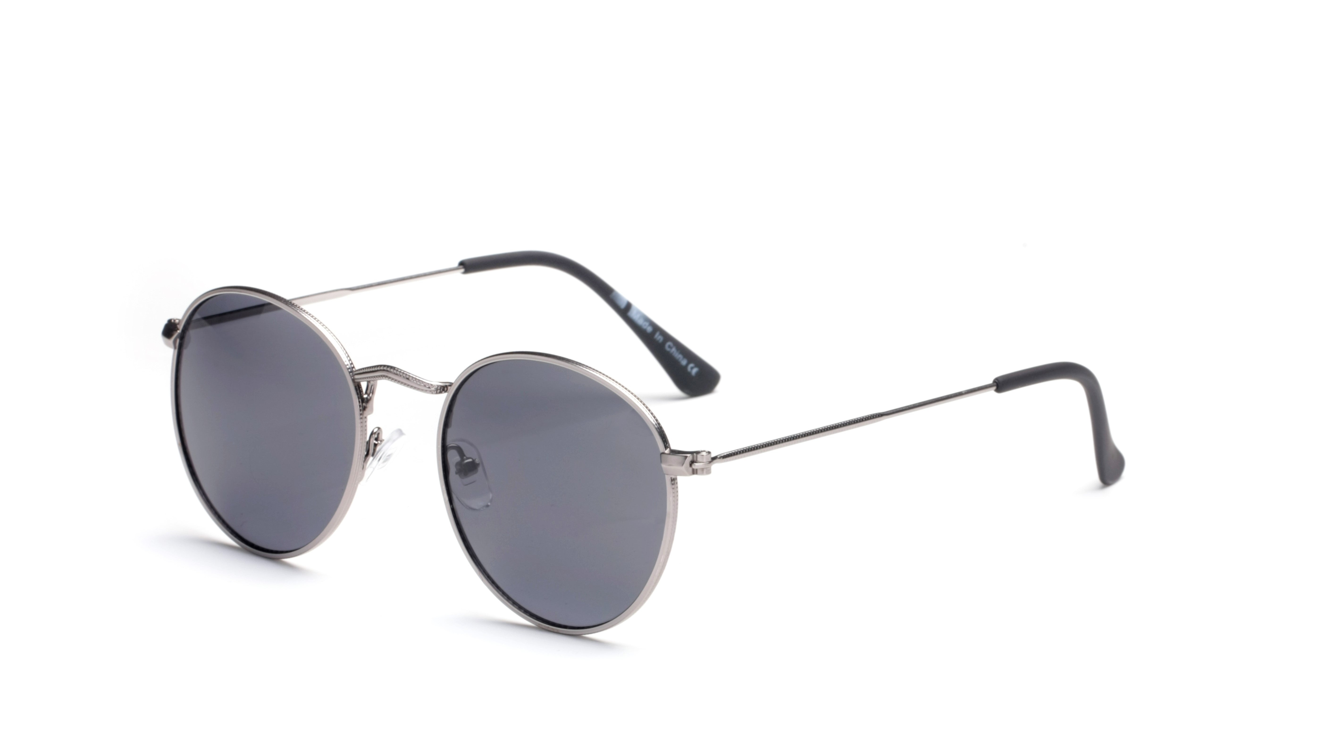 S1125 - Unisex Round Fashion Sunglasses Black