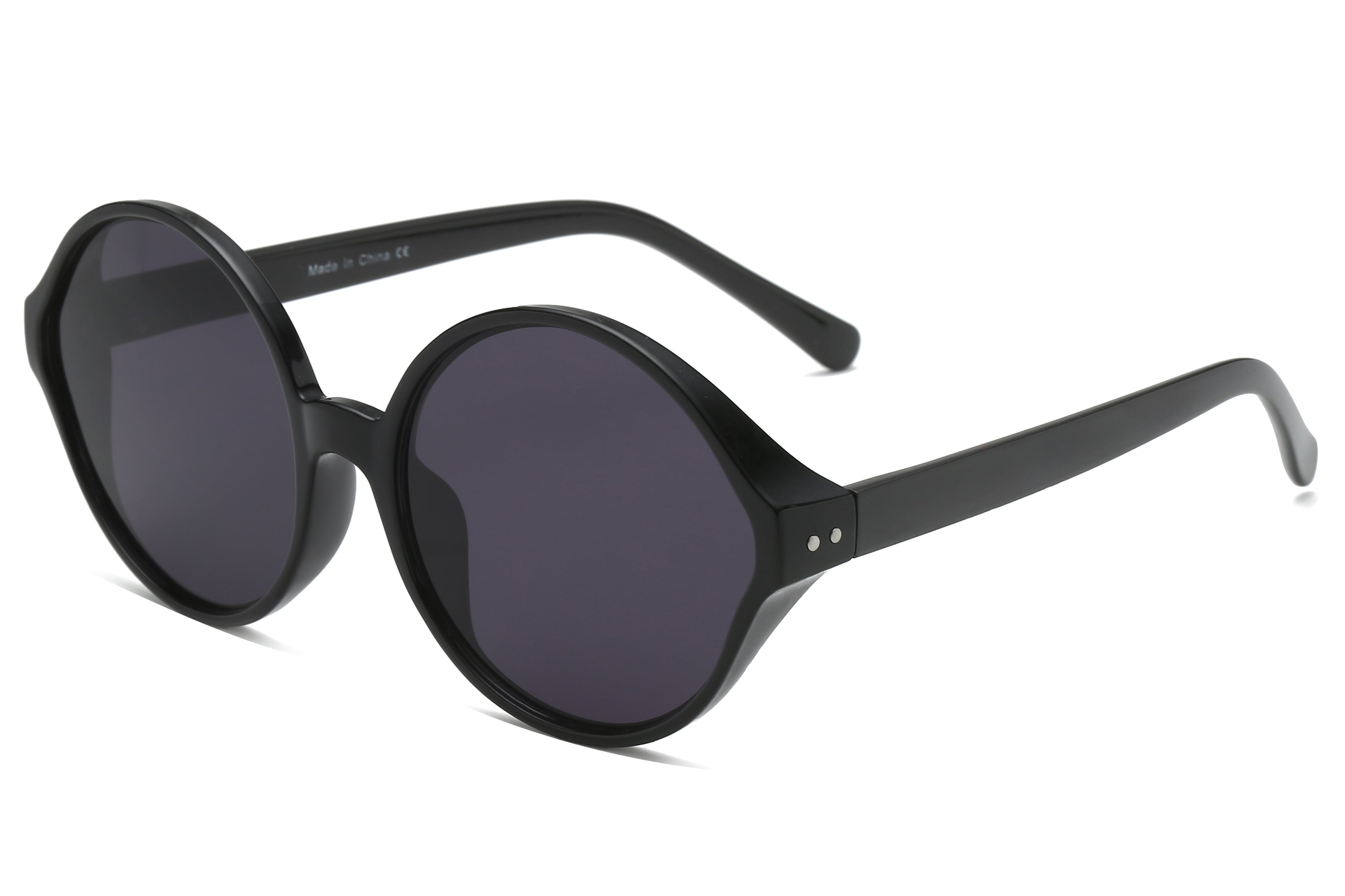 S1131 - Women Round FASHION SUNGLASSES Black