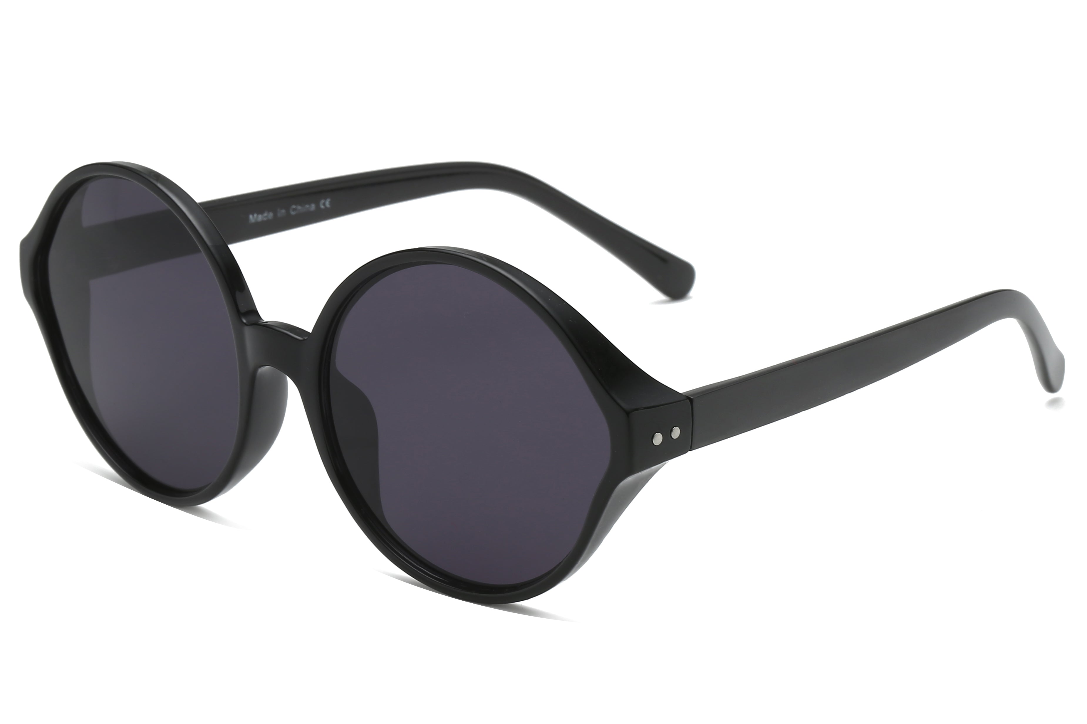S1131 - Women Round Fashion Sunglasses Black