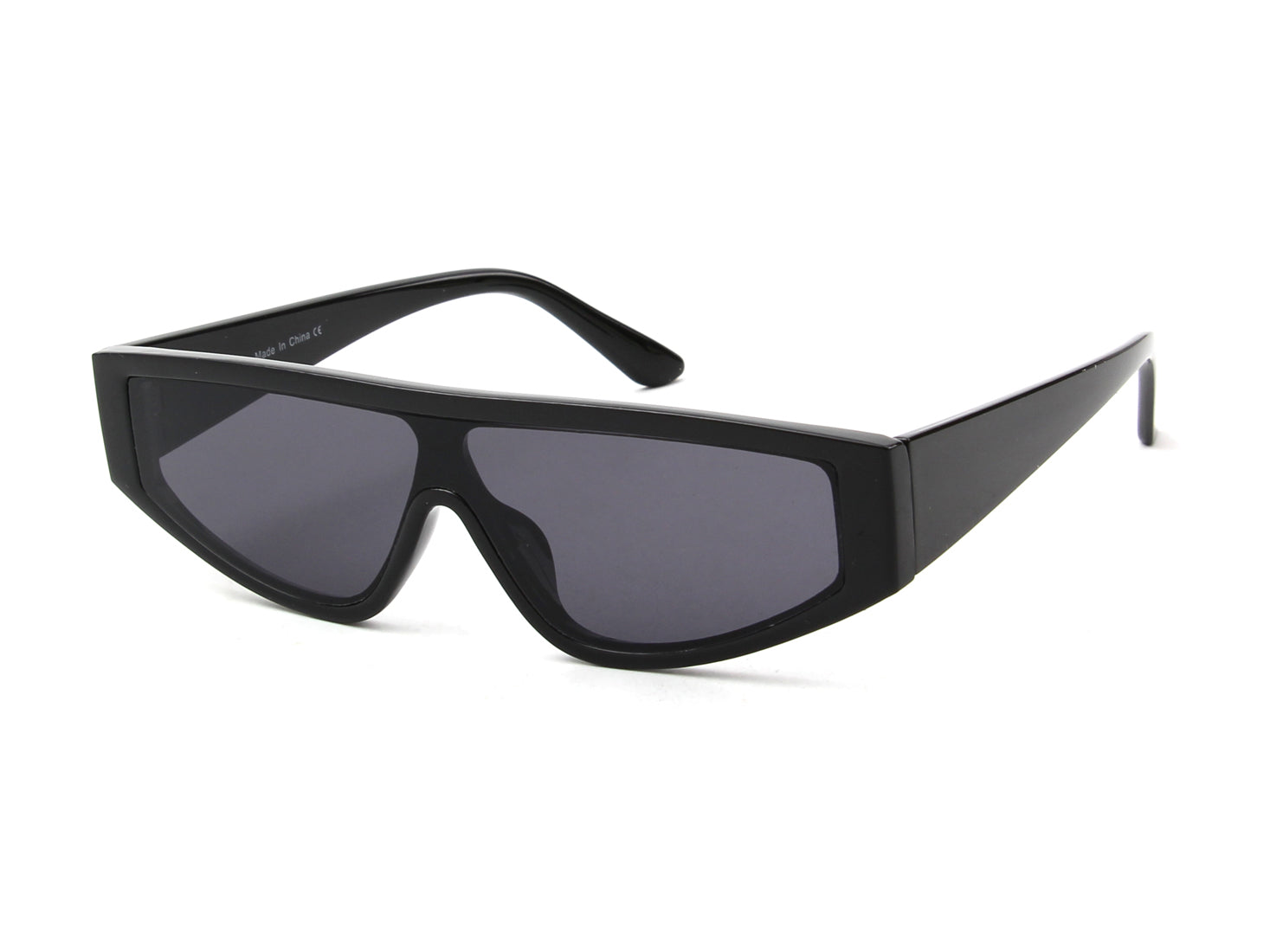 S1144 - Rectangle Flat Top Retro Fashion SUNGLASSES Black