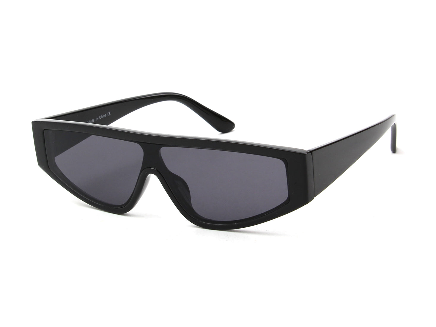 S1144 - Rectangle Flat Top Retro FASHION SUNGLASSES Black