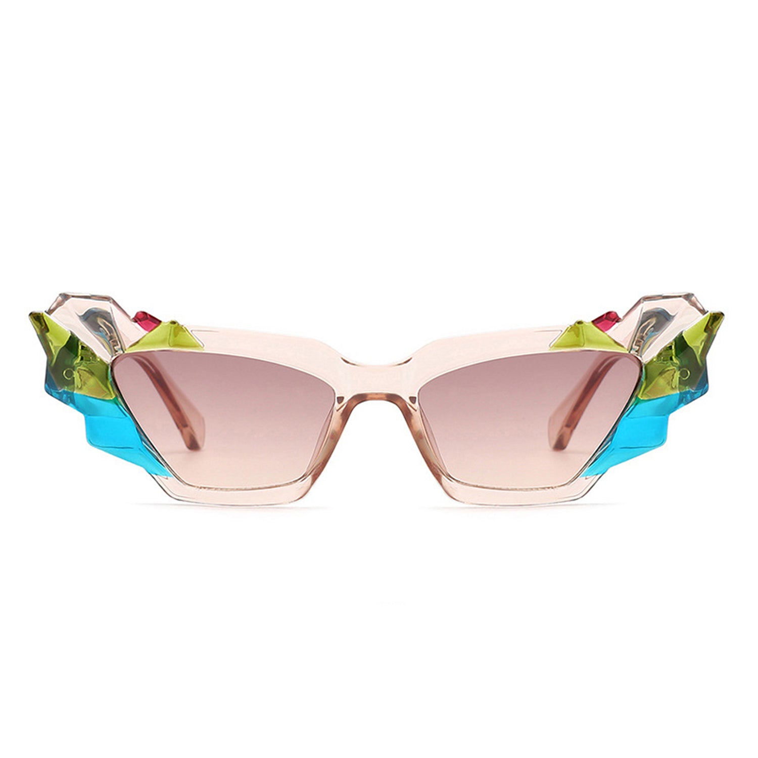 HS1162 - Women Geometric Irregular Cat Eye Fashion SUNGLASSES