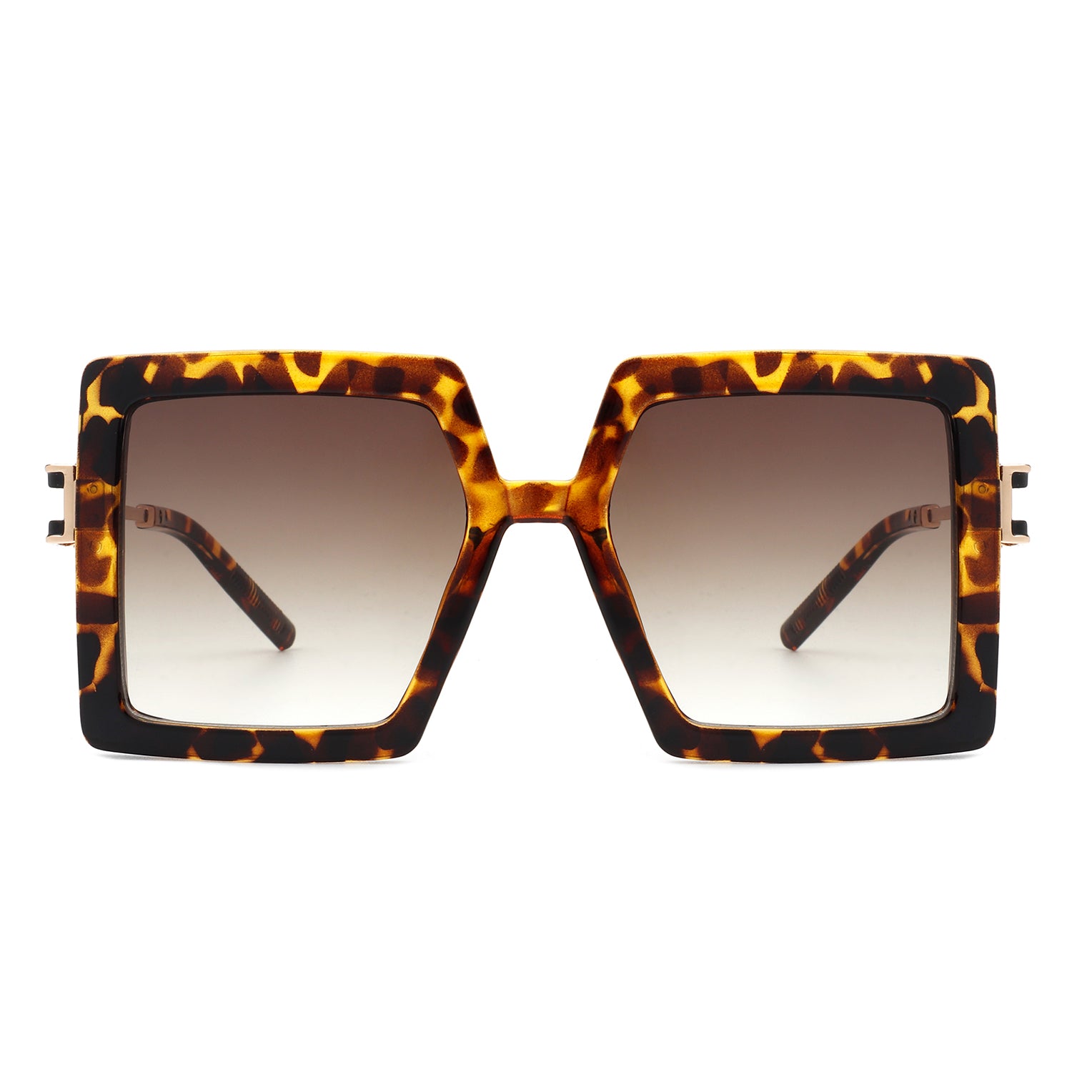 square cheetah print sunglasses