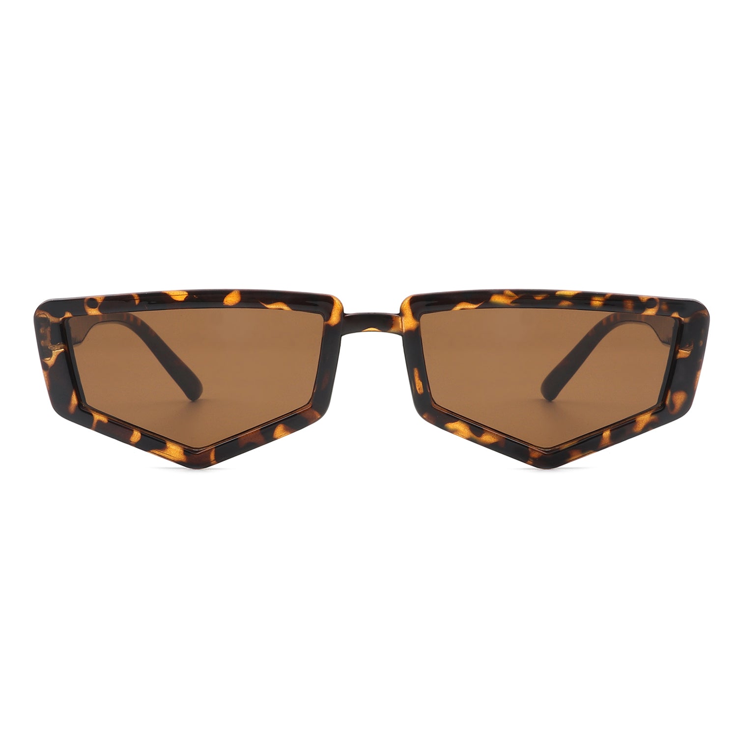 HS1054 - Geometric Rectangle Retro Hexagonal FASHION SUNGLASSES