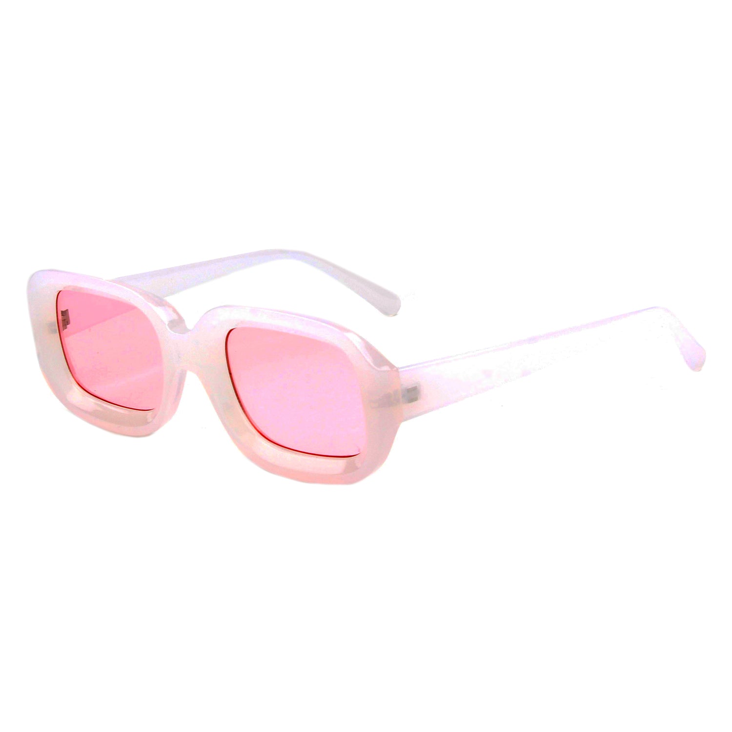 S1050 - Women Retro VINTAGE Square Sunglasses Pink