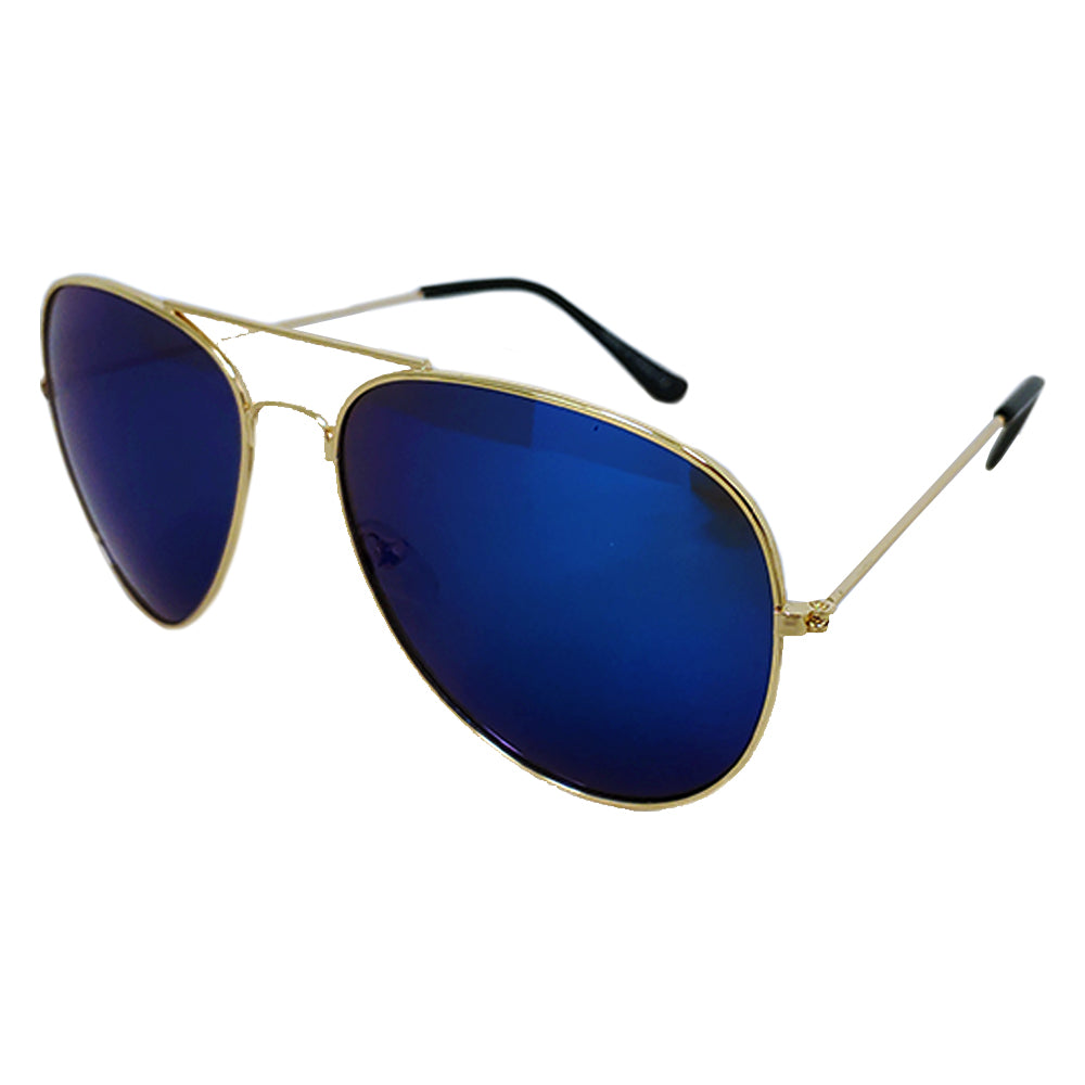 S1011 - Classic Aviator FASHION SUNGLASSES Gold/Blue