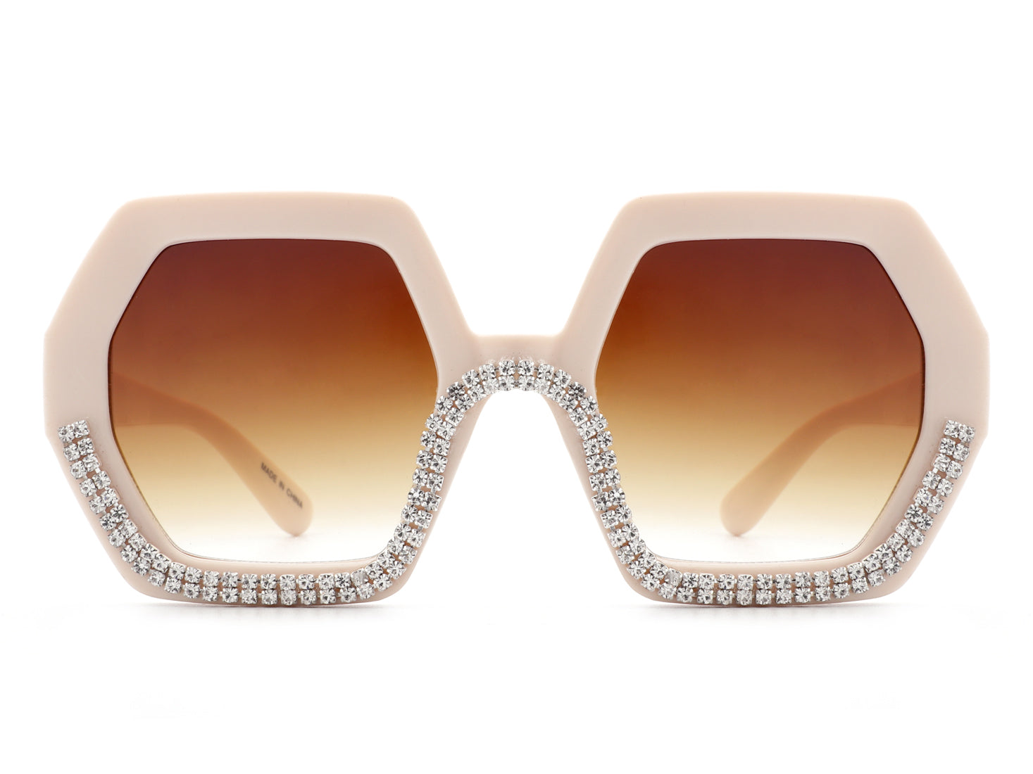 HS1005 - Women Round Geometric Rhinestone FASHION SUNGLASSES