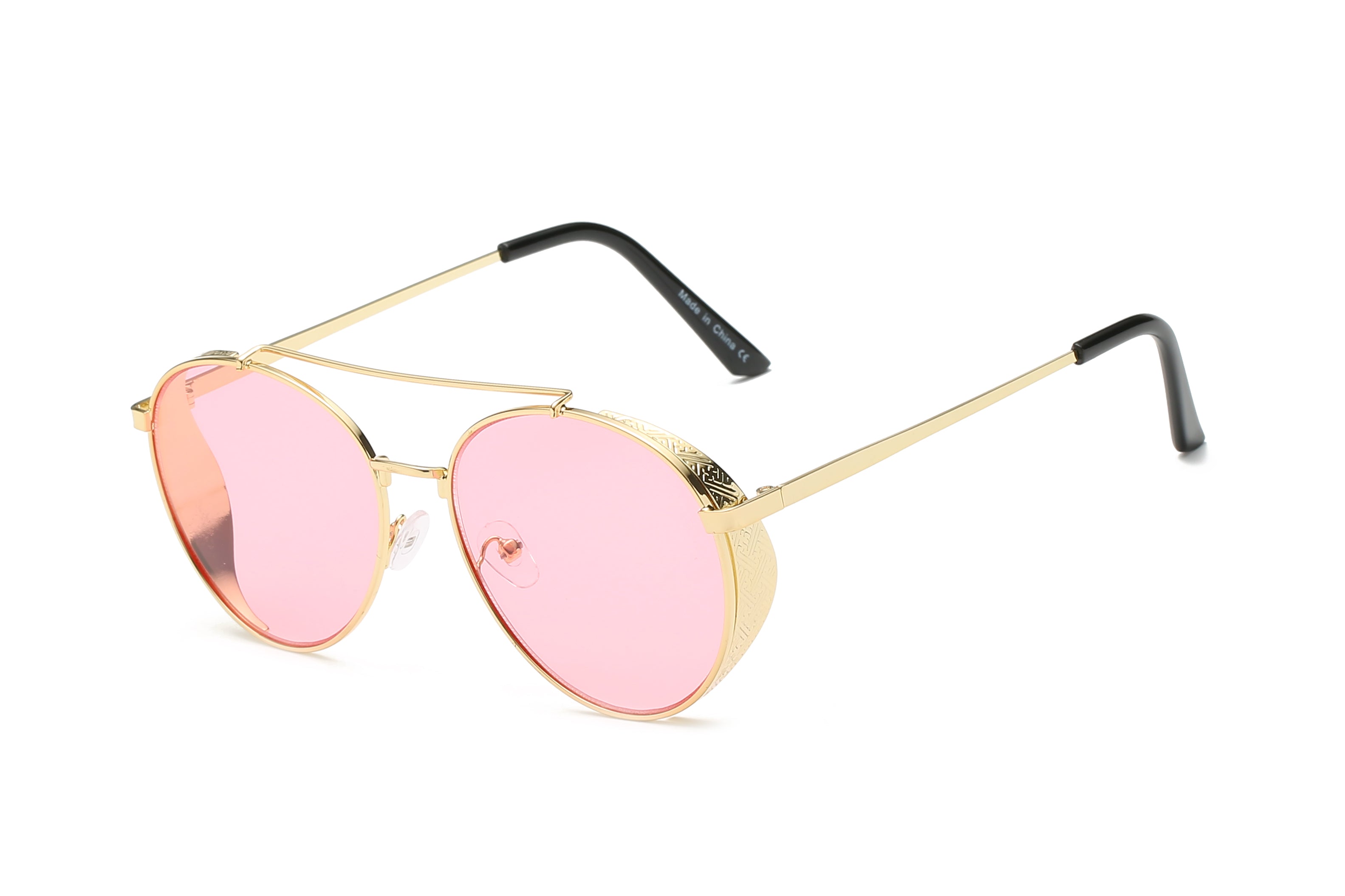 S2072 - Modern Aviator Fashion SUNGLASSES Pink