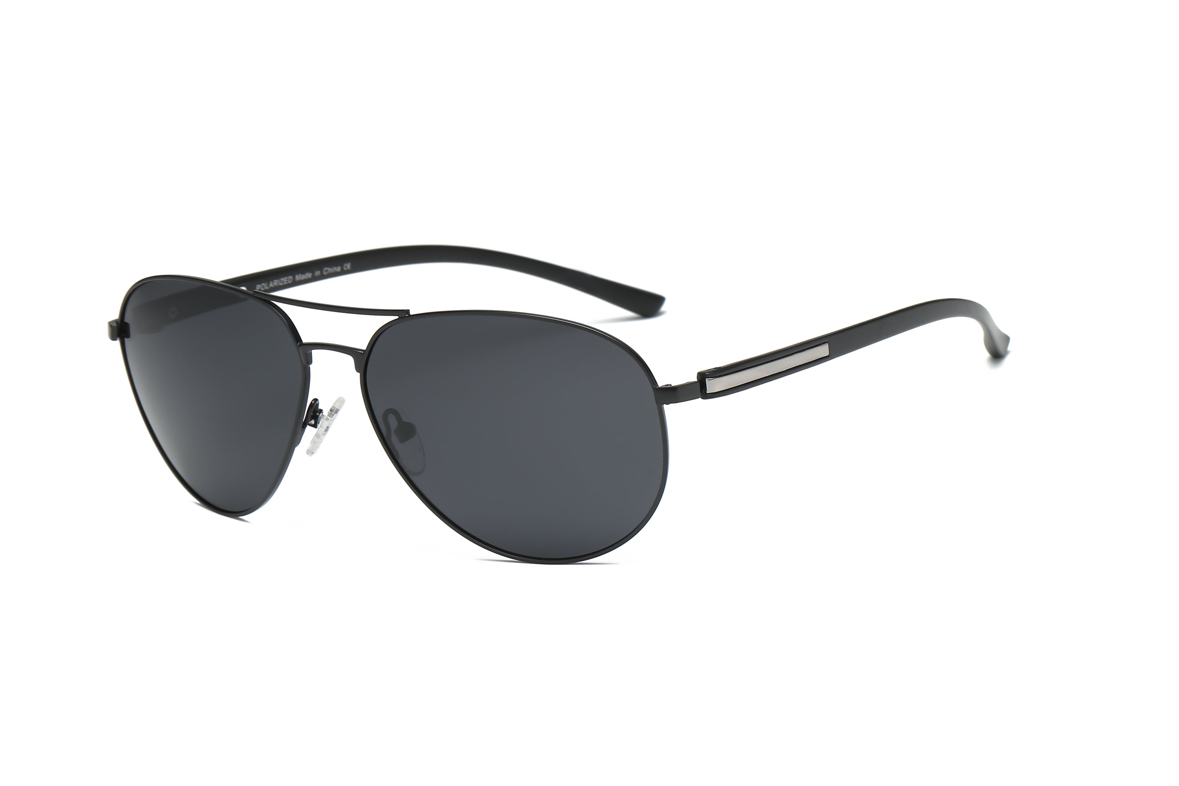 P4001 - Classic Polarized Aviator SUNGLASSES Matte Black