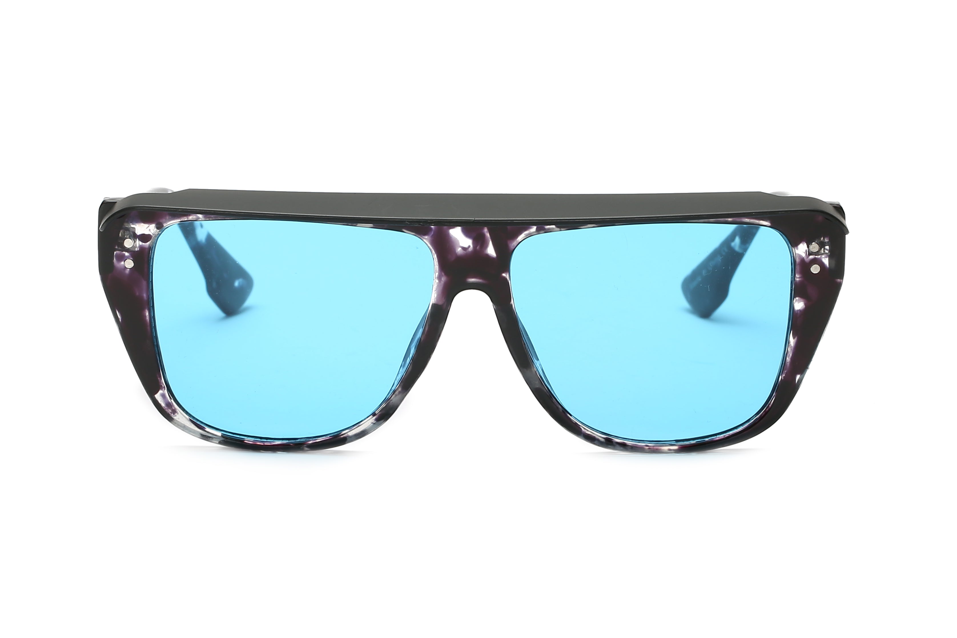 S1097 - Retro Vintage Shield Square Fashion Sunglasses Assorted/Mixed