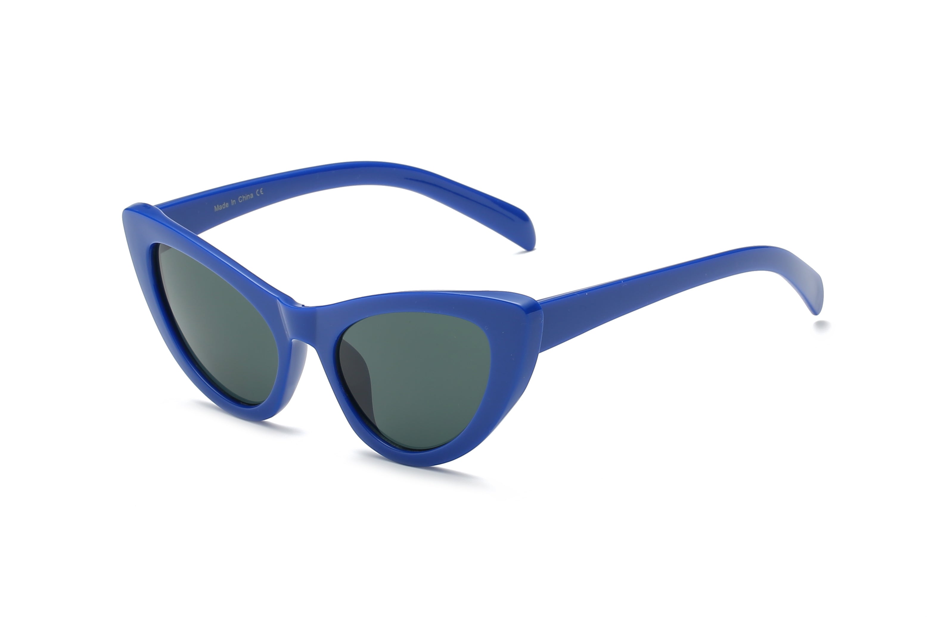 S1091 - Women Cat Eye Retro High Pointed FASHION SUNGLASSES Blue