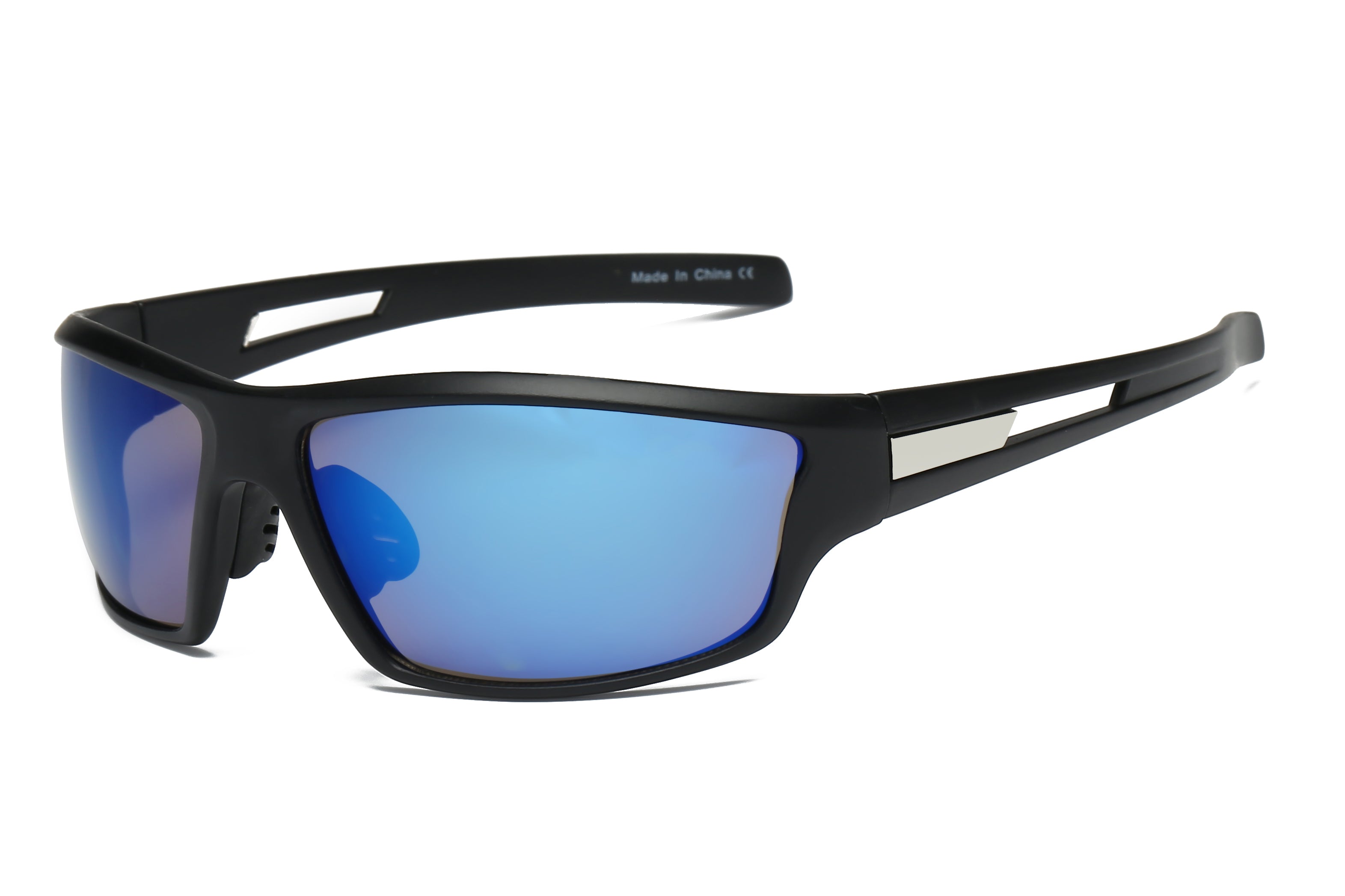 Y1002 - MEN Rectangular Wrap Sports SUNGLASSES Blue