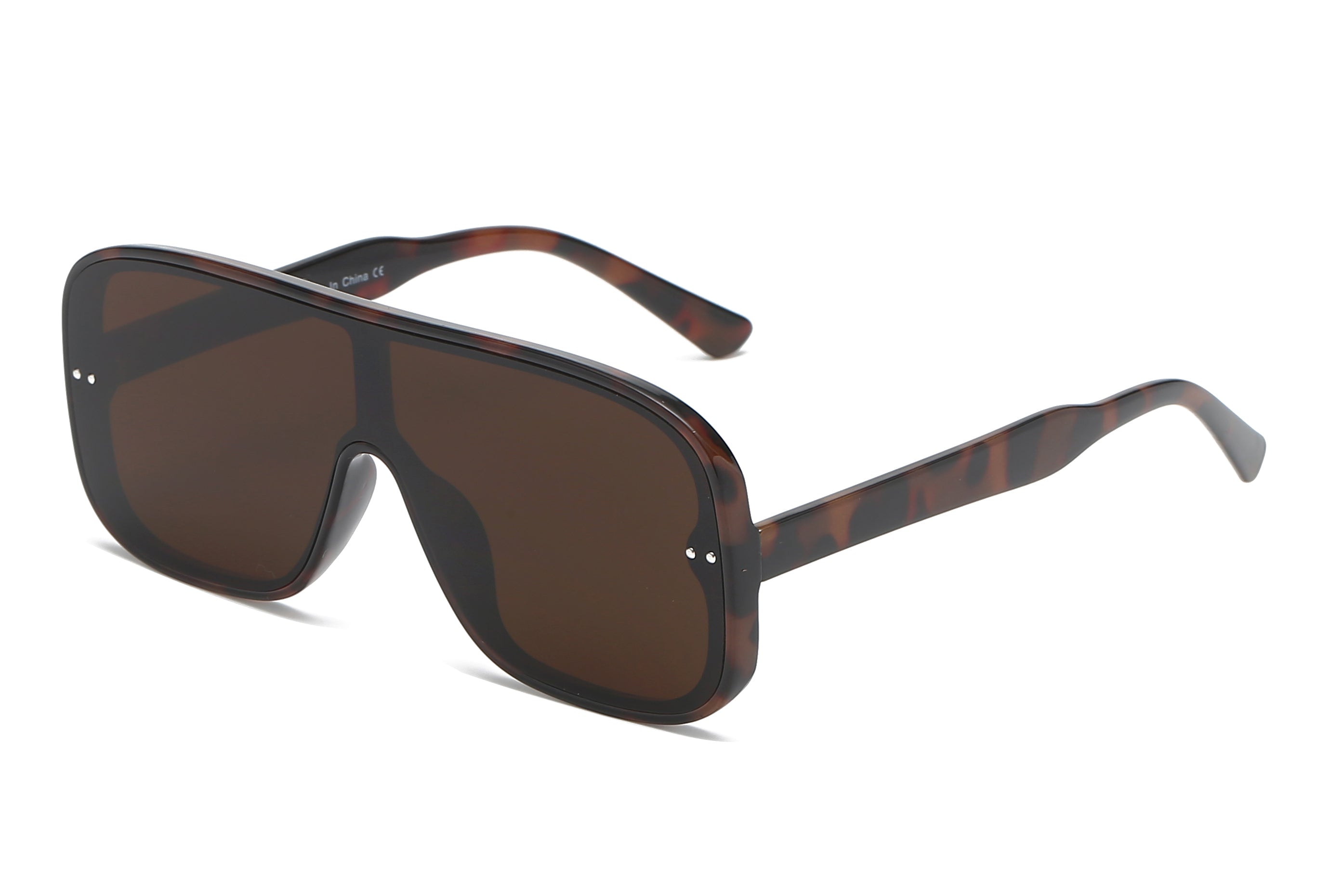 S2027 - Women Flat Top Square Fashion Sunglasses Tortoise
