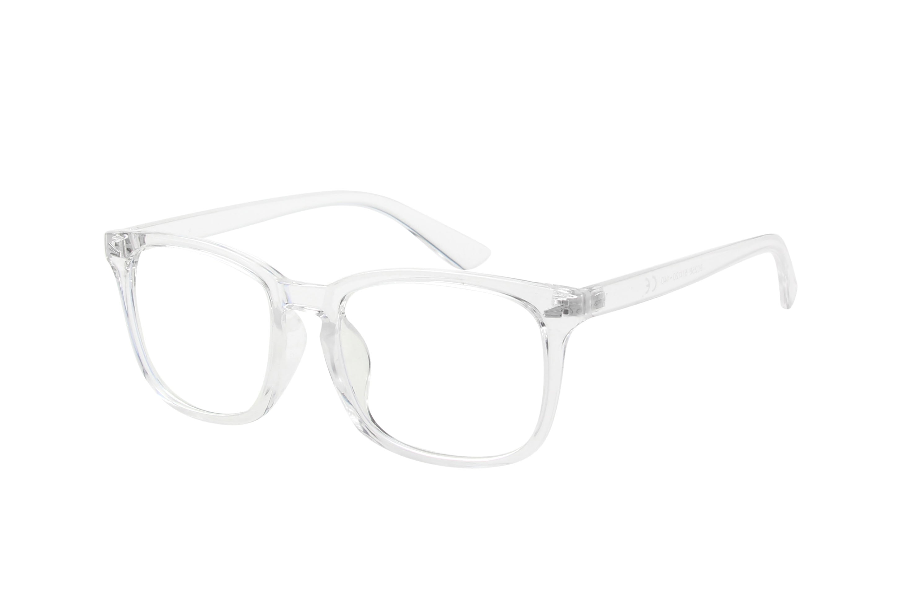 S1149 - Classic Rectangle Horn Rimmed Blue Light Blocker Glasses Clear