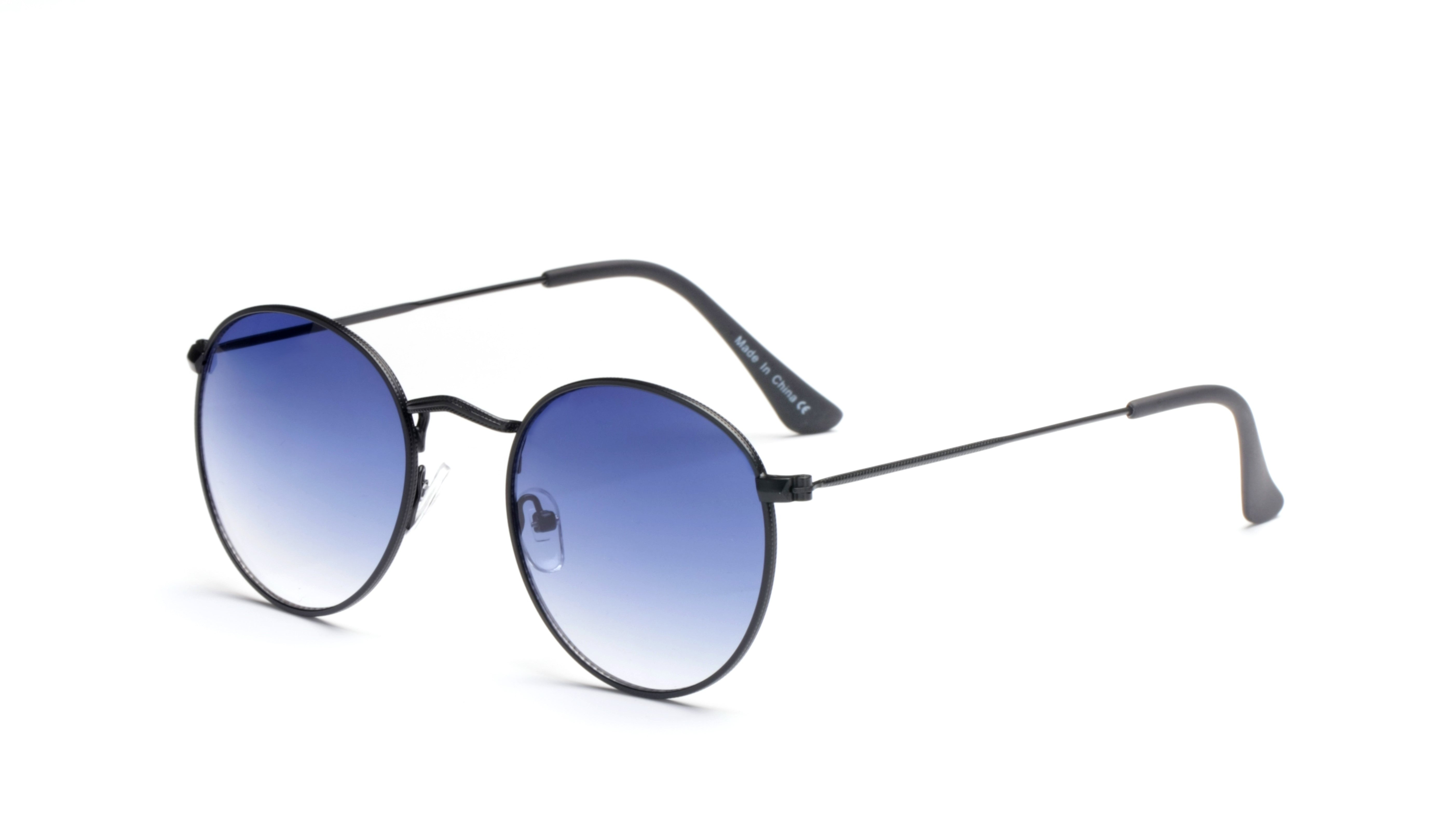 S1125 - Unisex Round Fashion Sunglasses Blue