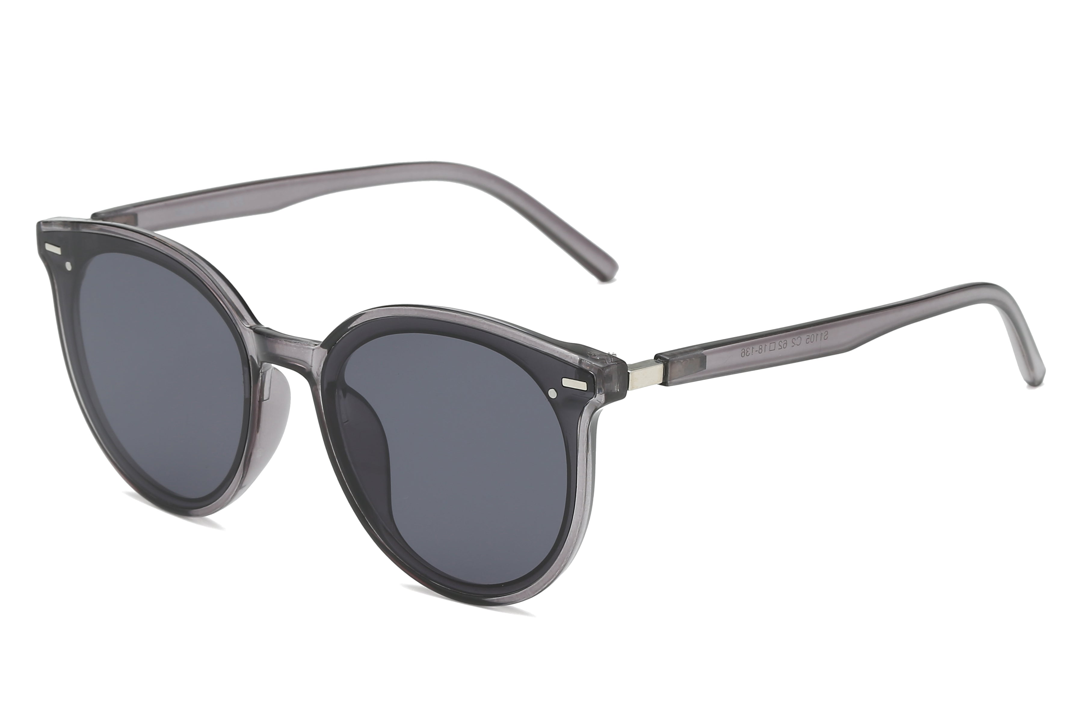 S1105 - Round Circle Retro Women Fashion Sunglasses Grey