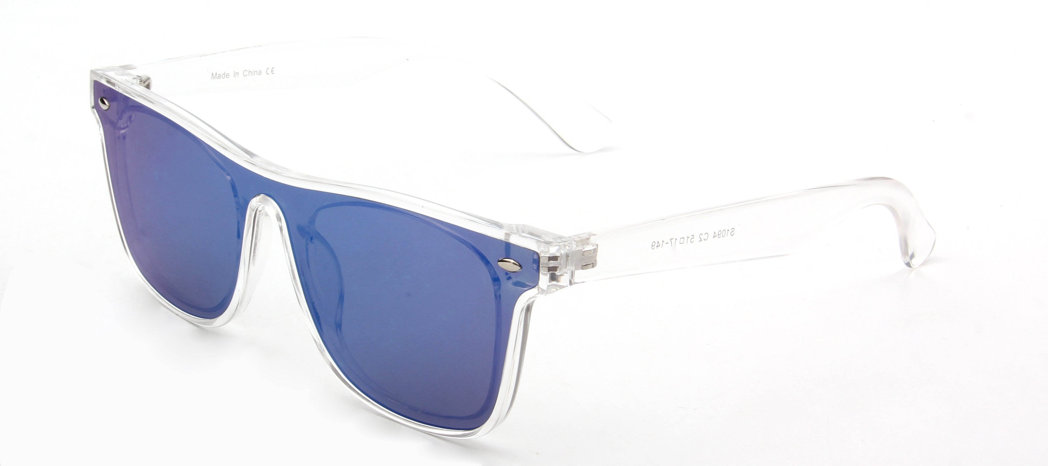 S1094 - Women Square Flat Lens FASHION SUNGLASSES Blue