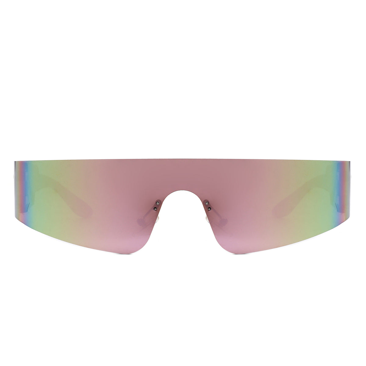 HS1165 - Rectangle Rimless Retro Shield Frameless Fashion Sunglasses ...