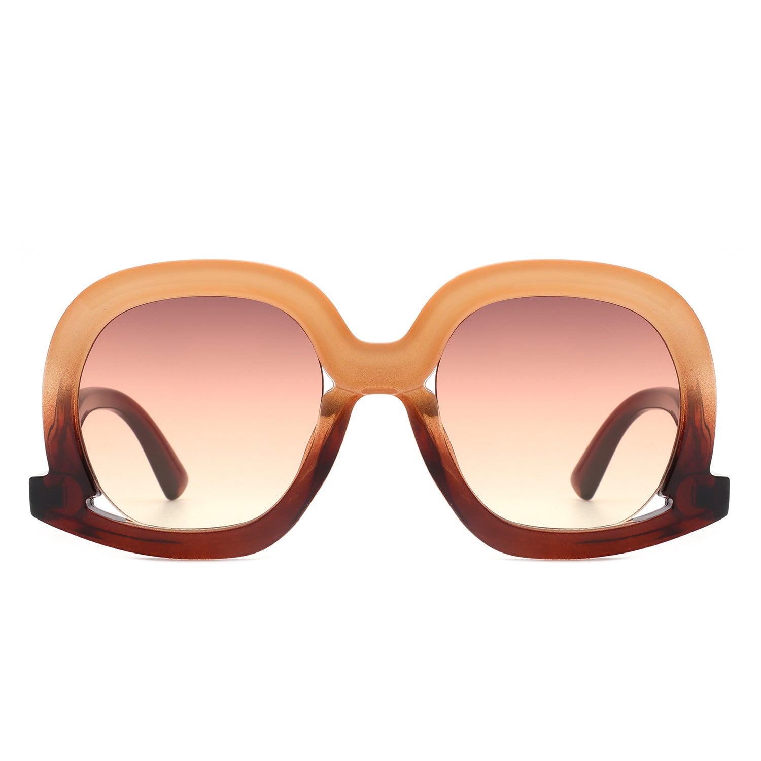 HS1186 - Women Round Oversize Geometric Irregular Fashion WHOLESALE SUNGLASSES