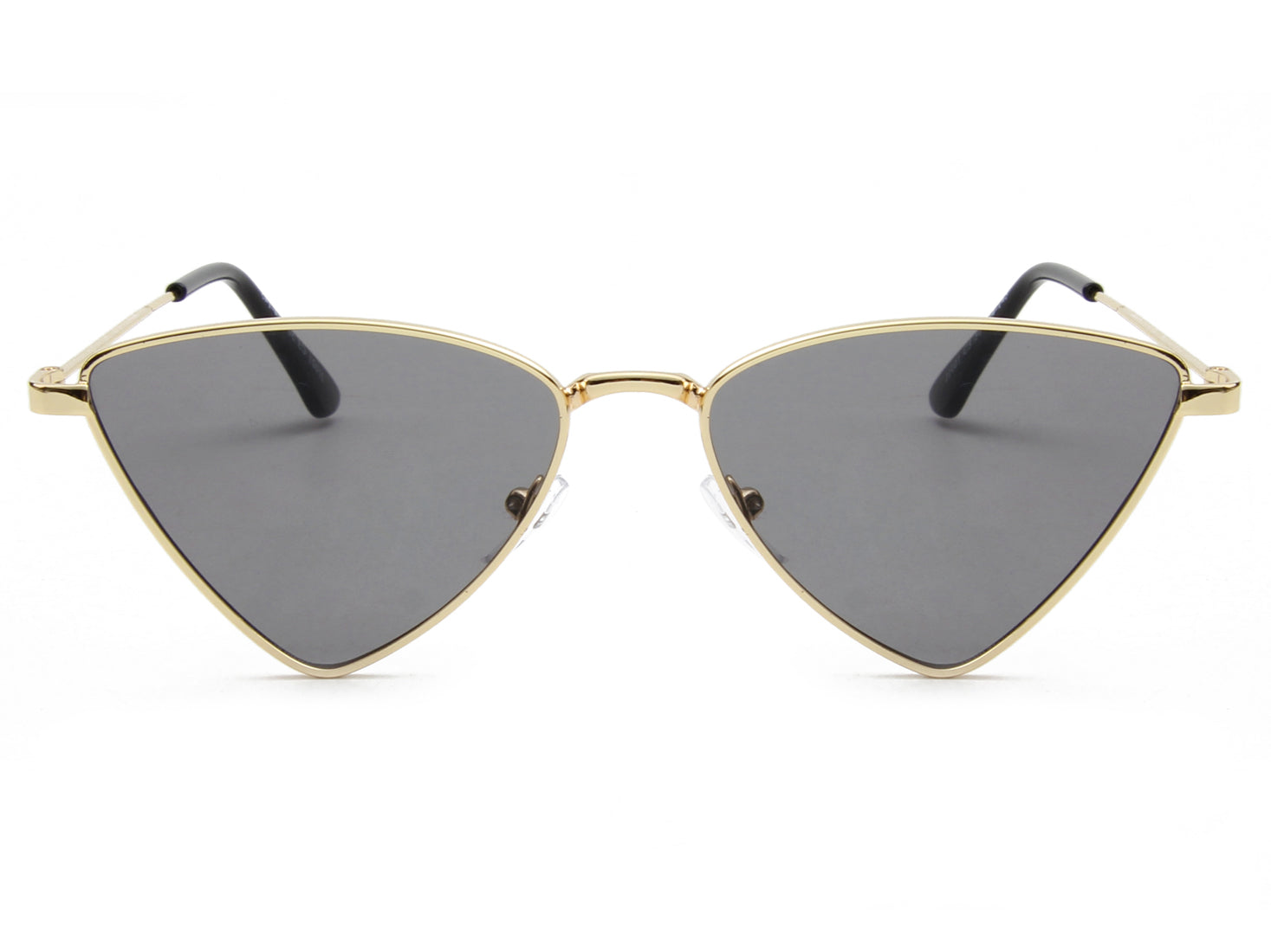 J1001 - Women Triangle Metal Cat Eye Fashion Sunglasses