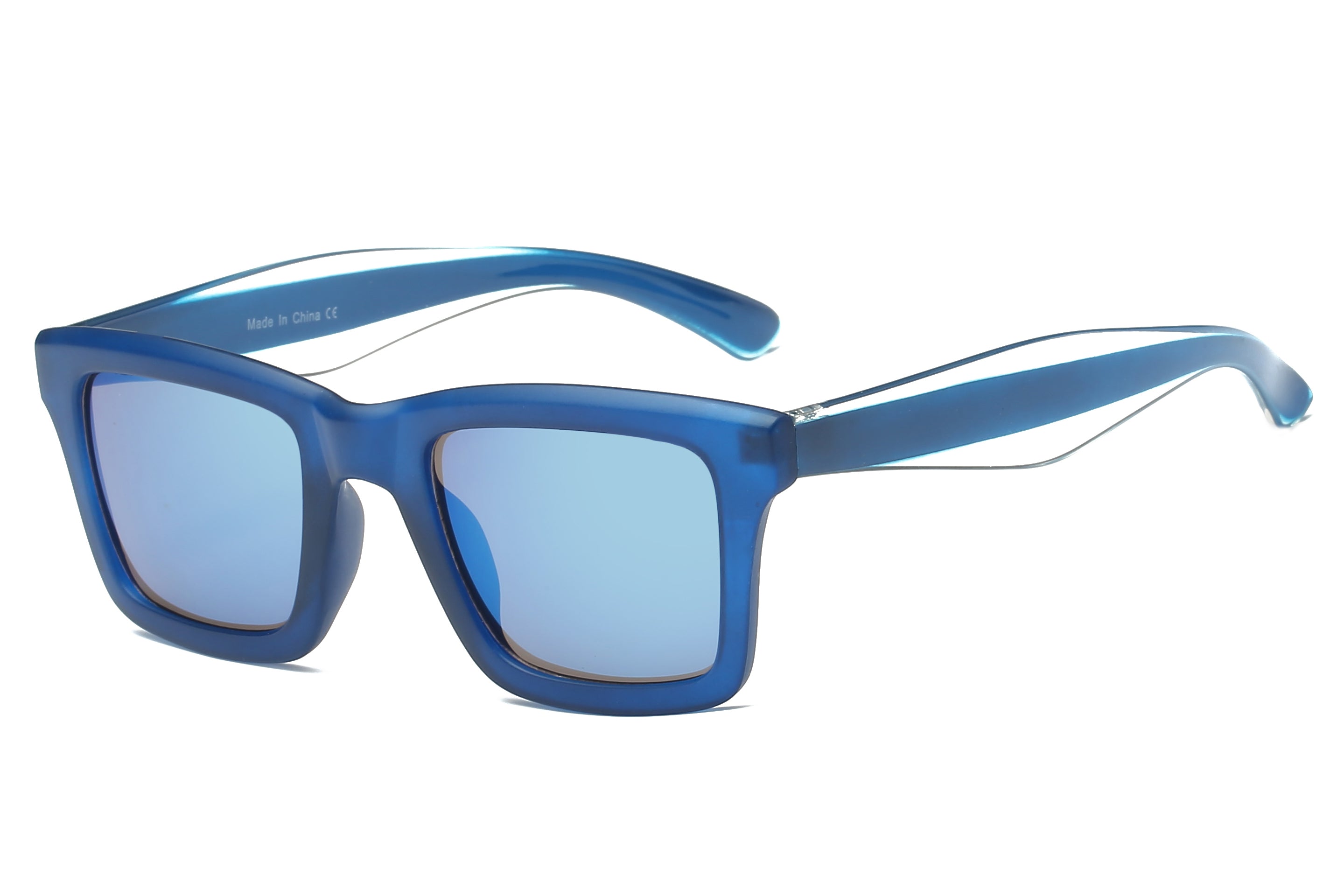 S1058 - Classic Square Retro VINTAGE Sunglasses Blue