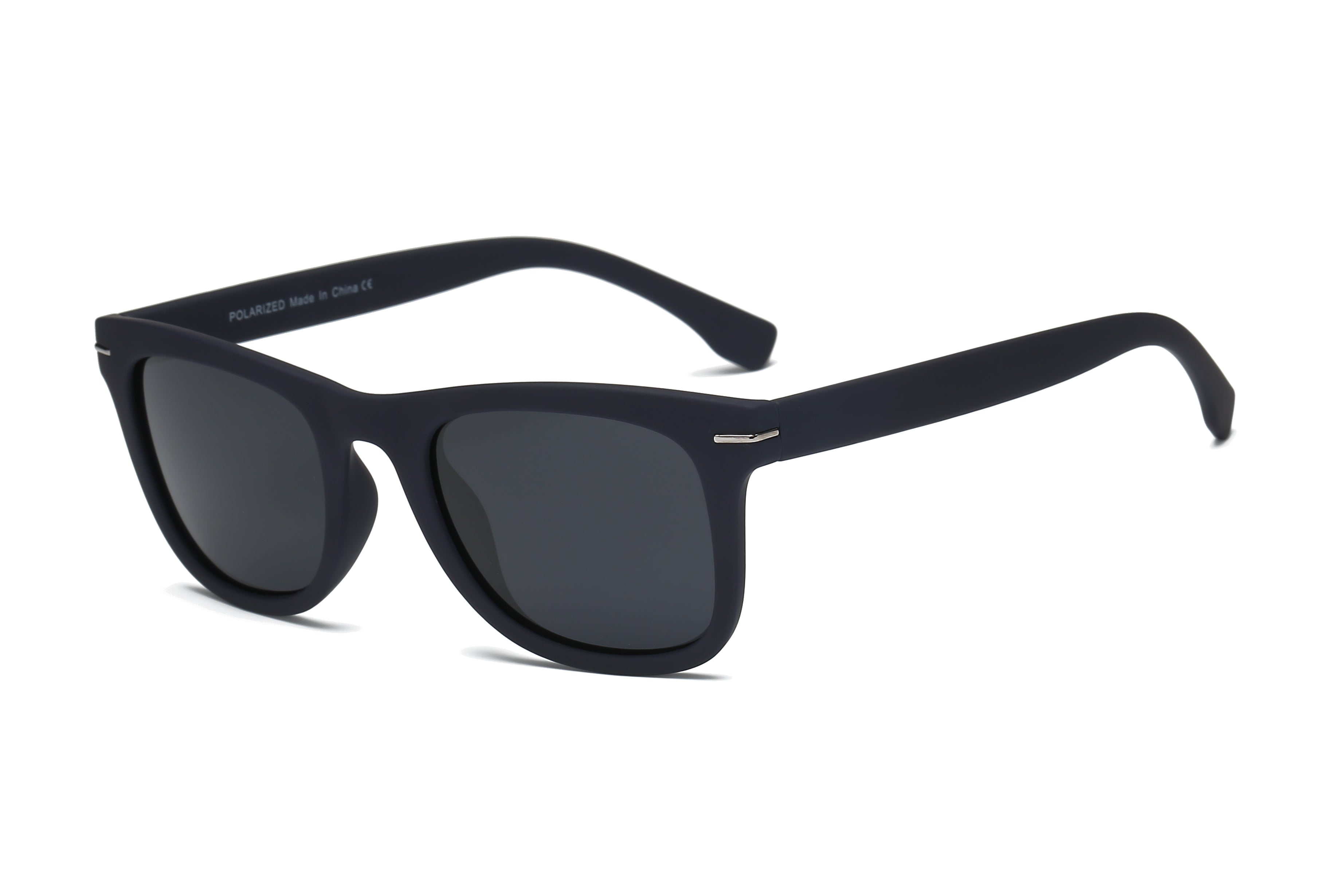 YP2001 - Classic Square POLARIZED SUNGLASSES Matte Navy/Smoke