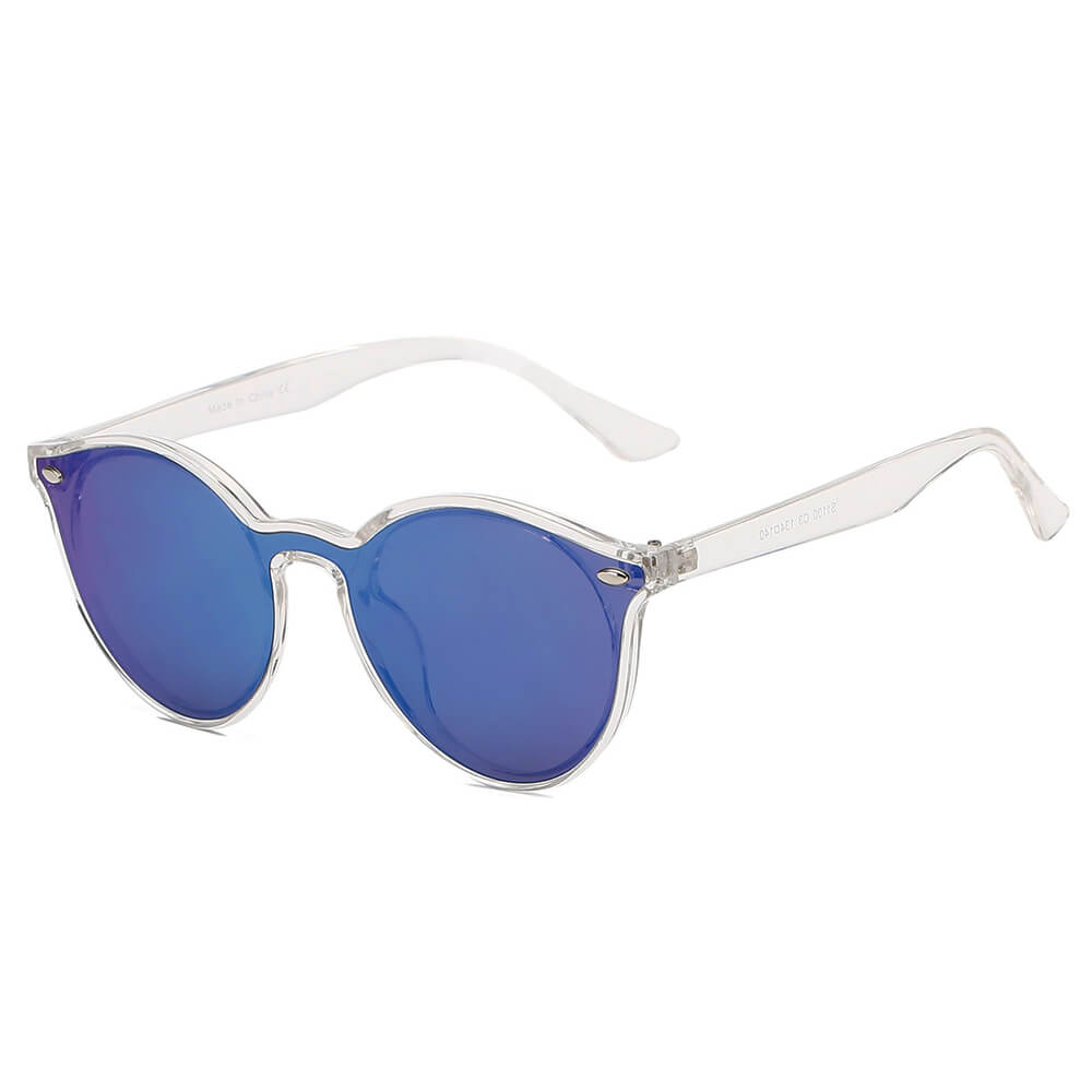 S1100 - Unisex Fashion Retro Round SUNGLASSES Blue