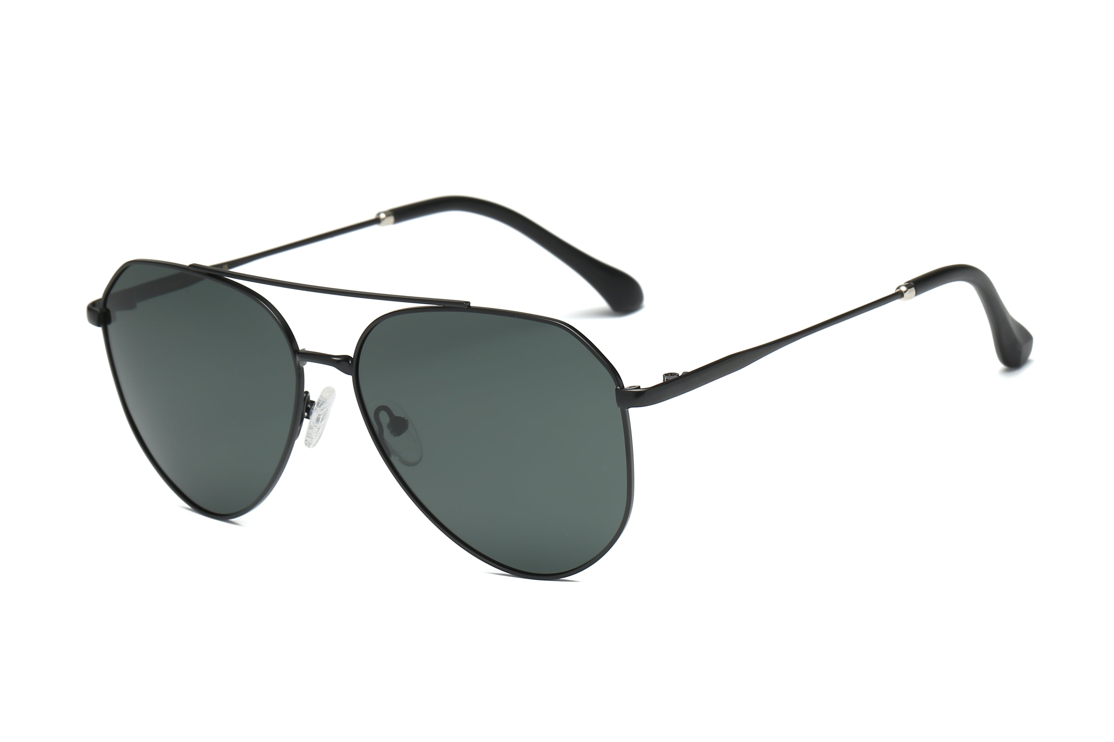 P4007 - Men Polarized Classic Aviator Sunglasses Olive/Black