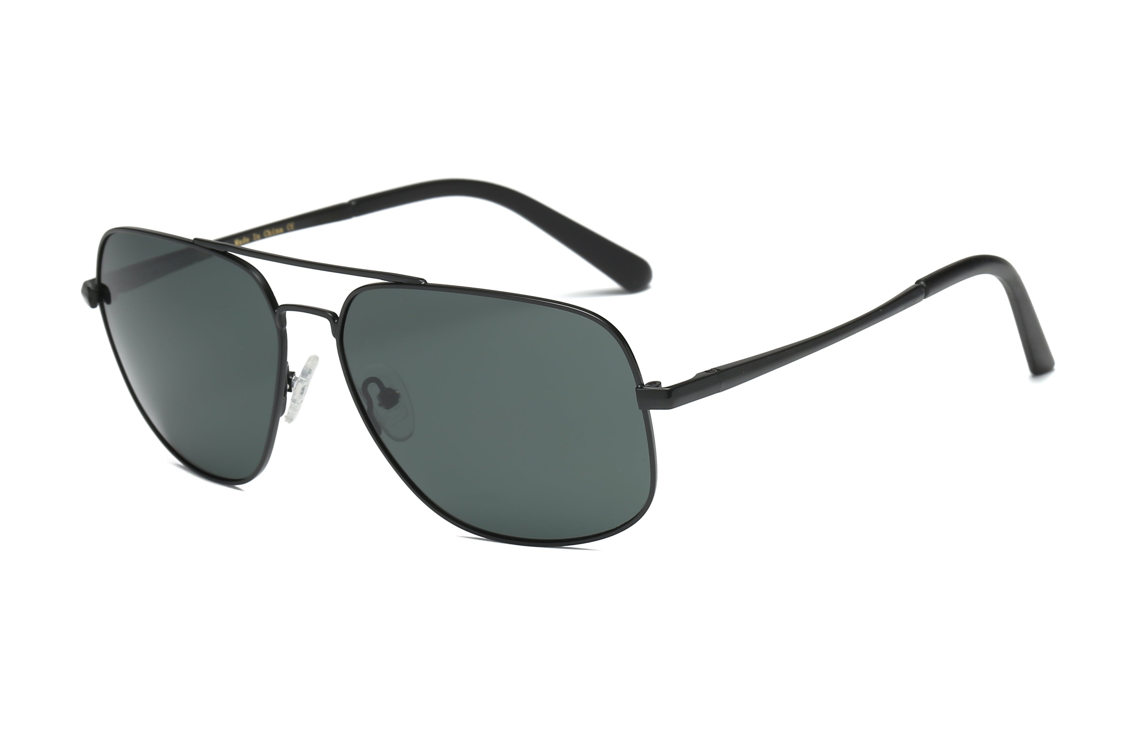 P4006 - Men Classic Rectangle POLARIZED SUNGLASSES Olive/Black