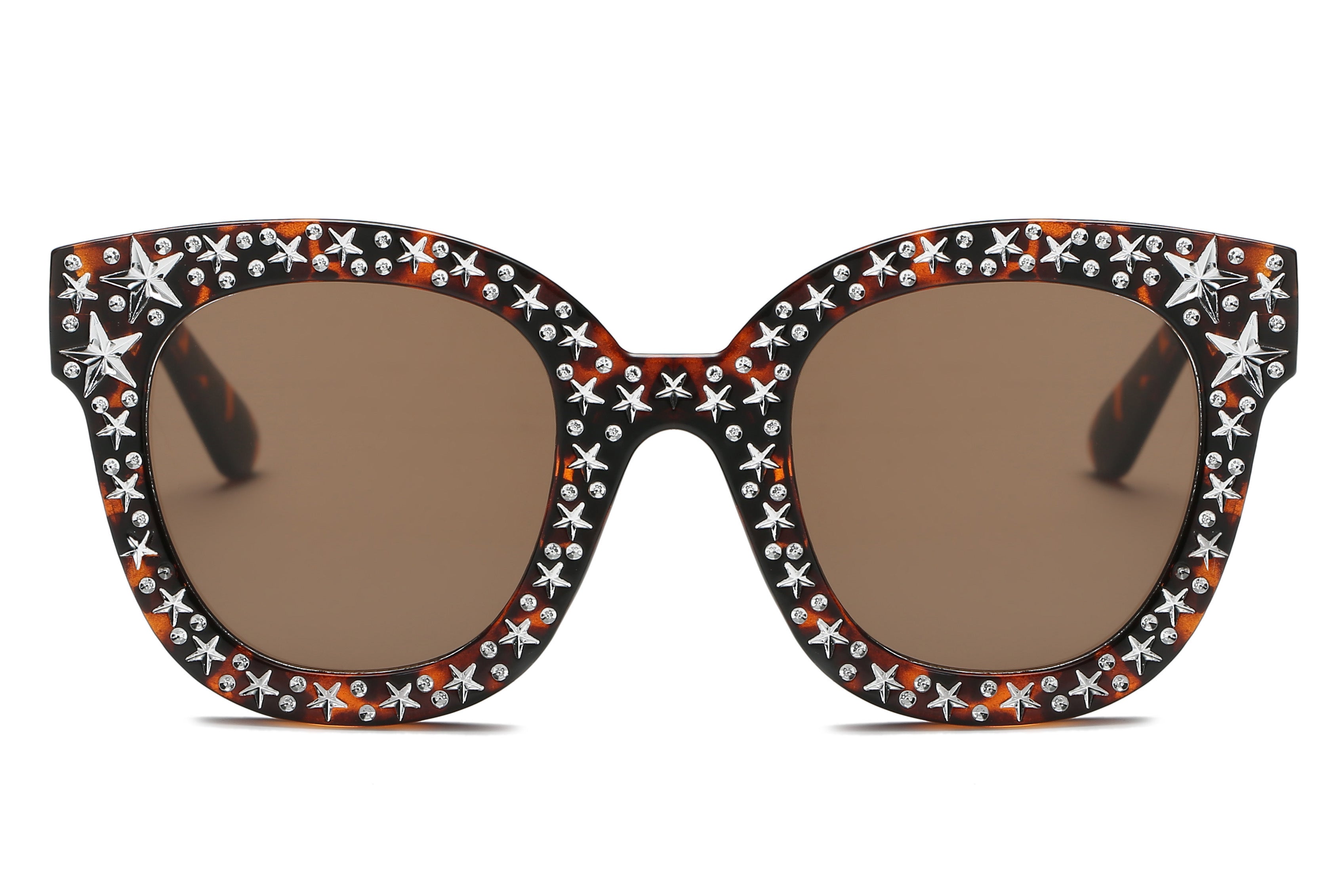 S1087 - Women Fashion Oversize Round Sunglasses Tortoise/Brown