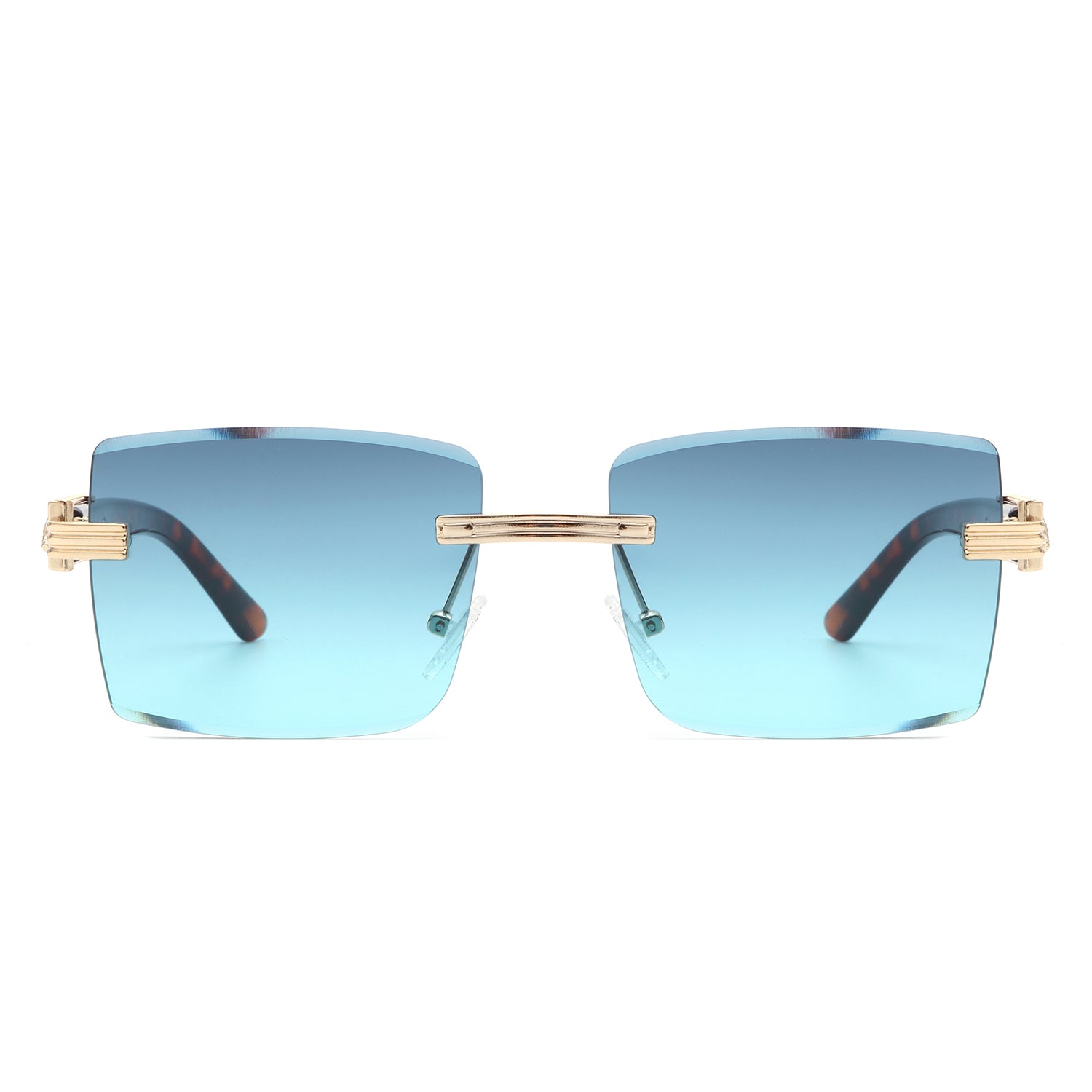 HW2047 - Rimless Square Retro Tinted Fashion Wholesale Sunglasses