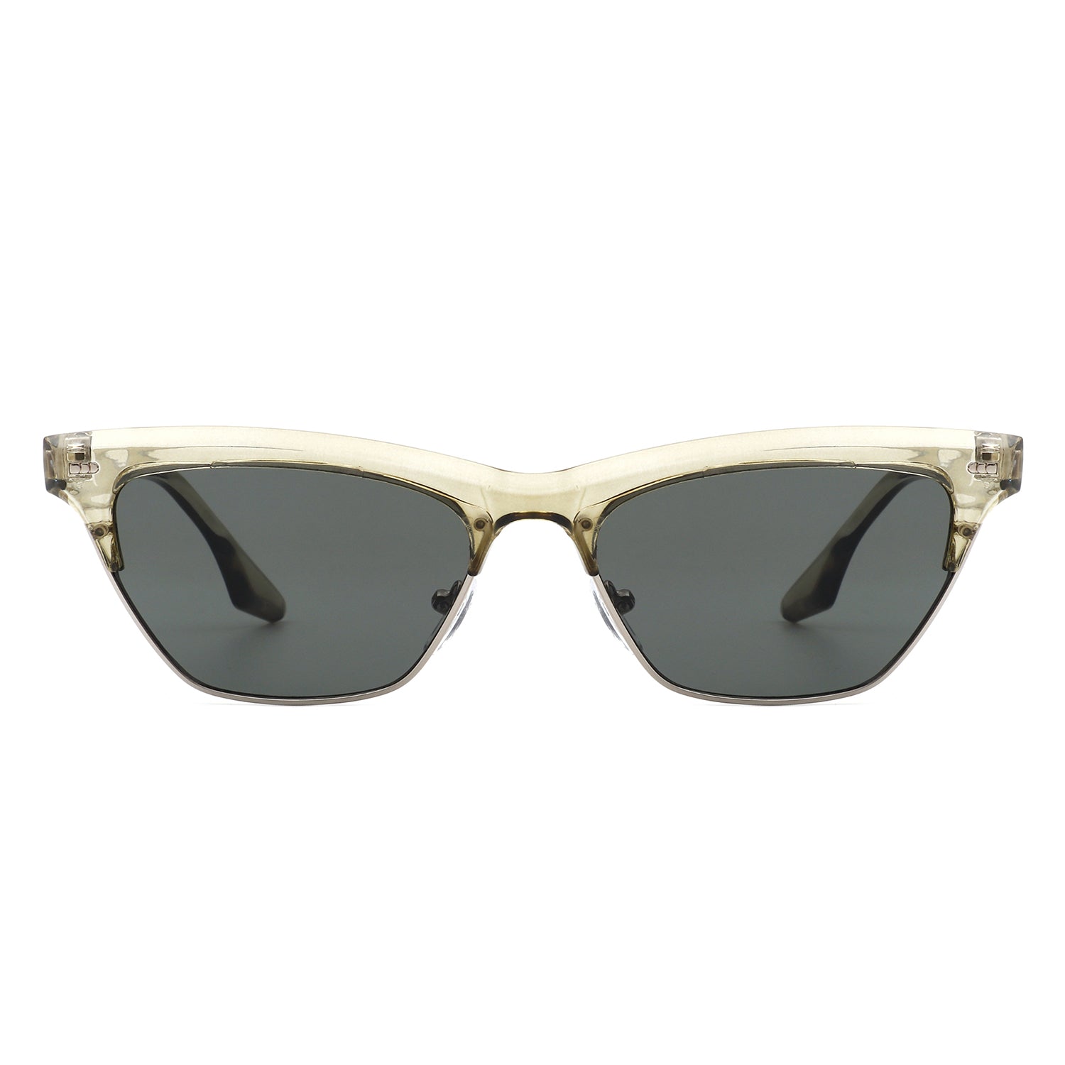 HS2082 - Women Retro Half Frame Square FASHION Cat Eye SUNGLASSES