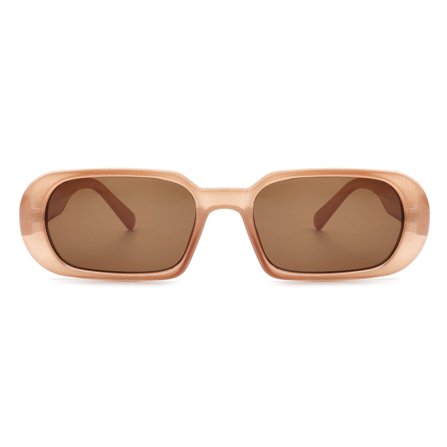 HS1045 - Oval Retro Rectangle Vintage Fashion Sunglasses