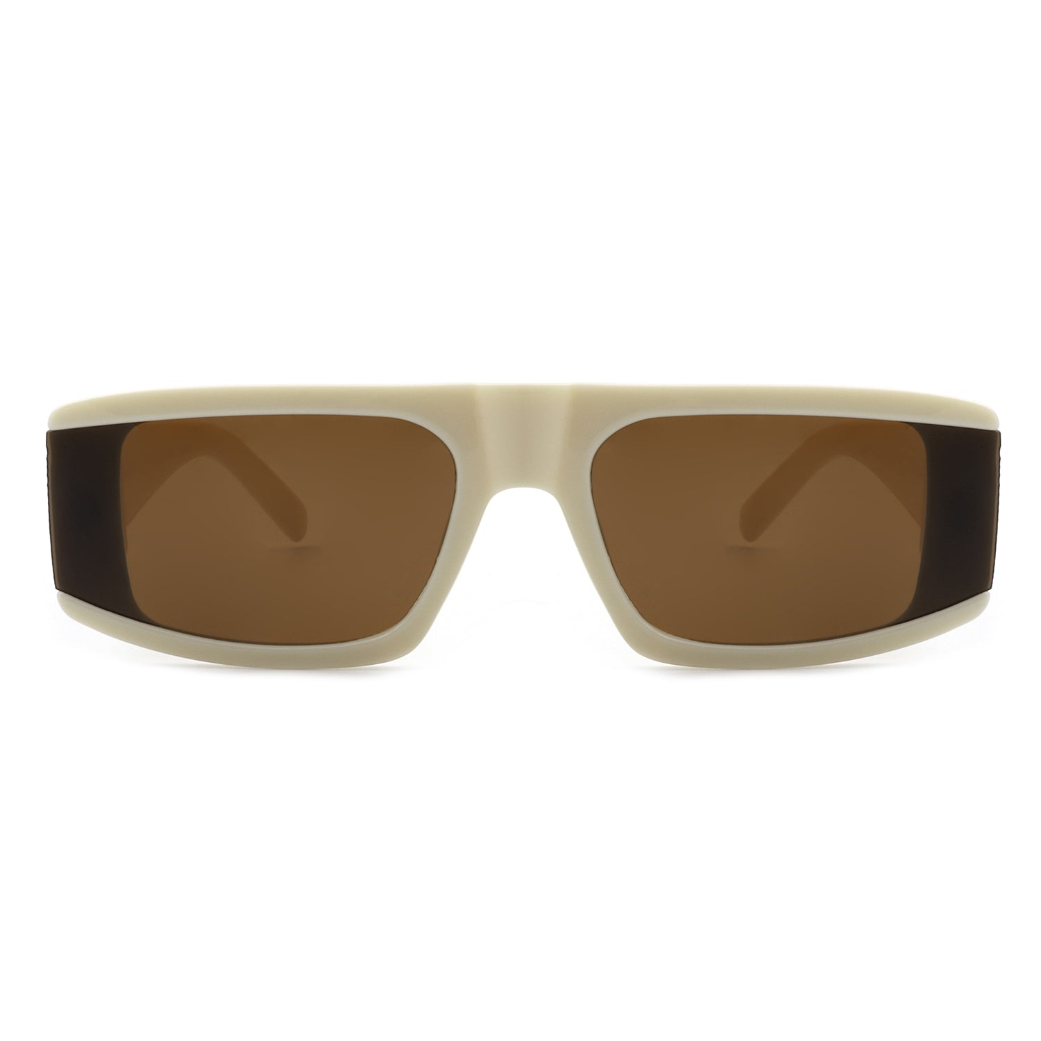 HS1040-1 - Rectangle Vintage Flat Top Retro Fashion Sunglasses