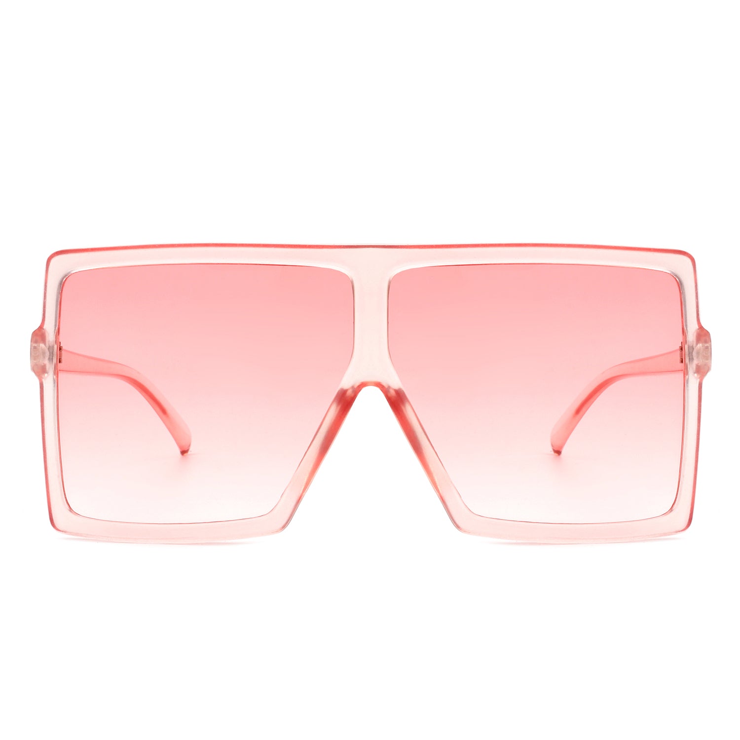 HS1096-1 - Square Oversize Women Flat Top Fashion Sunglasses