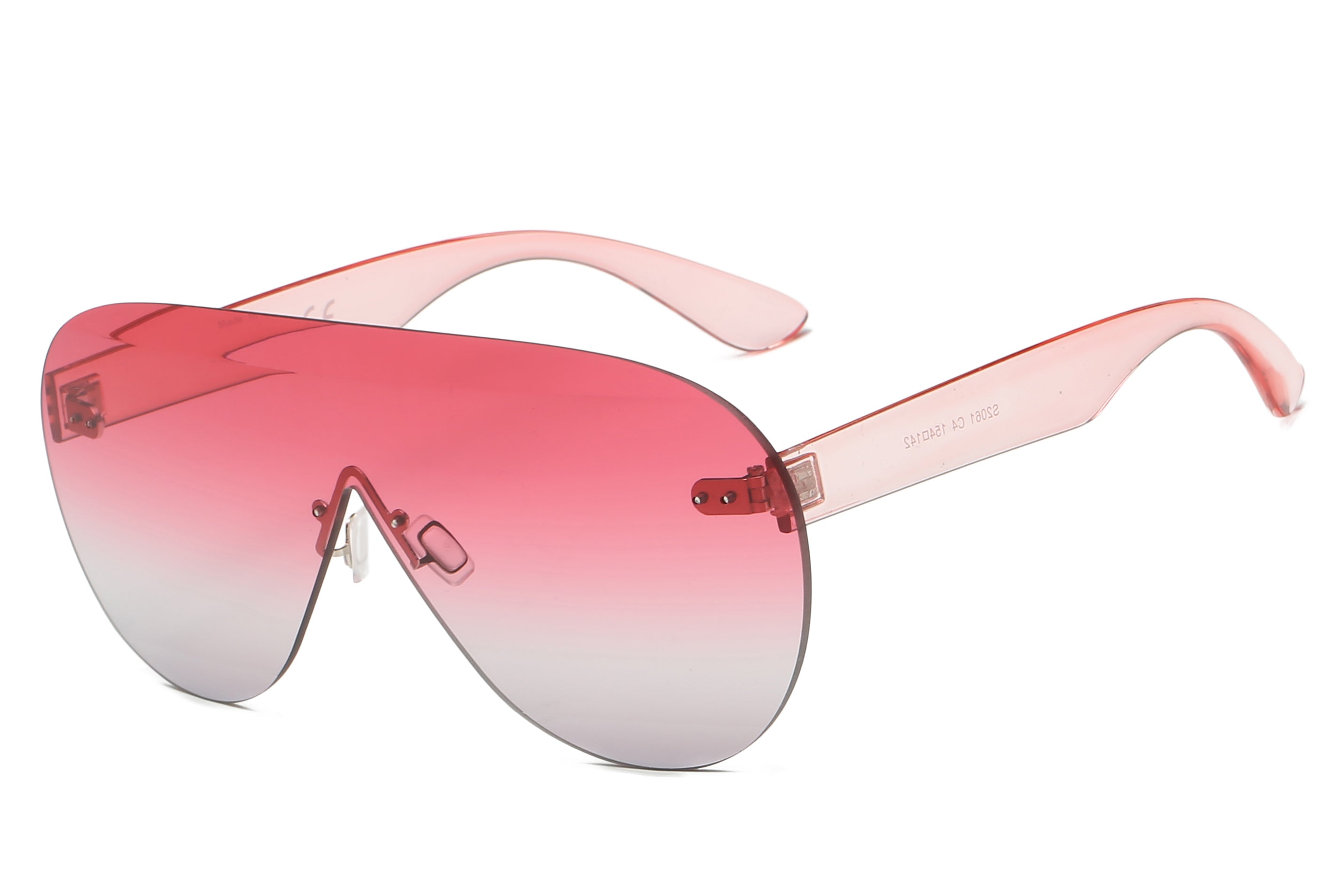 S2061 - Women Oversized Aviator Fashion Sunglasses Pink