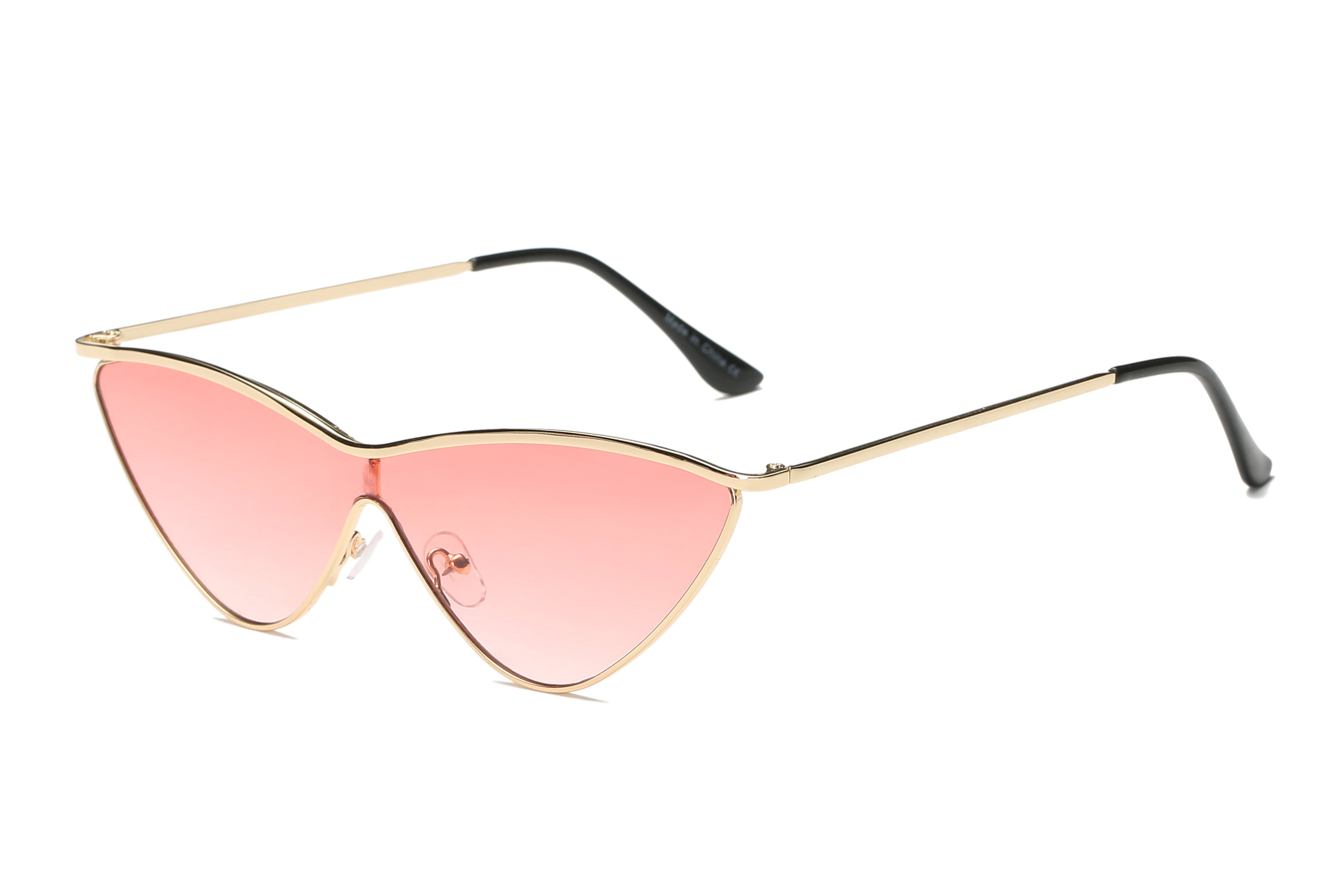S2067 - Women Metal Cat Eye Sunglasses Pink