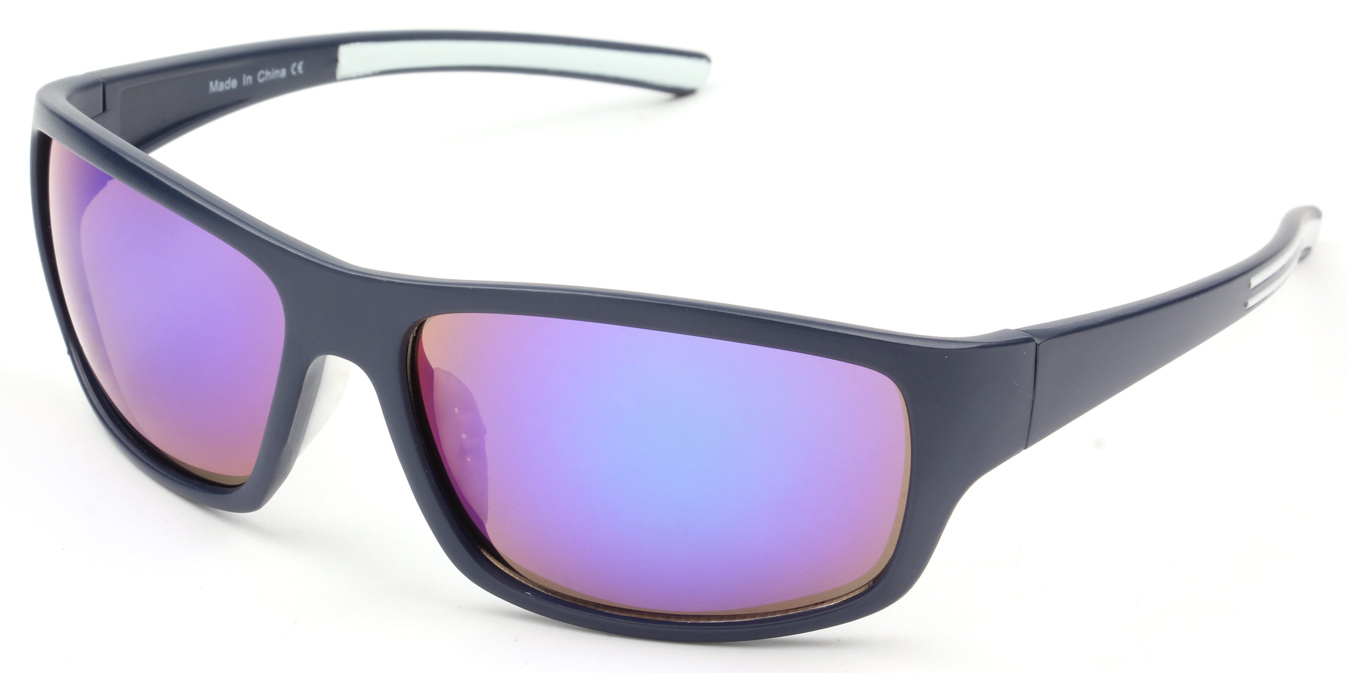 Y3002 - MEN Sports Rectangular SUNGLASSES Purple