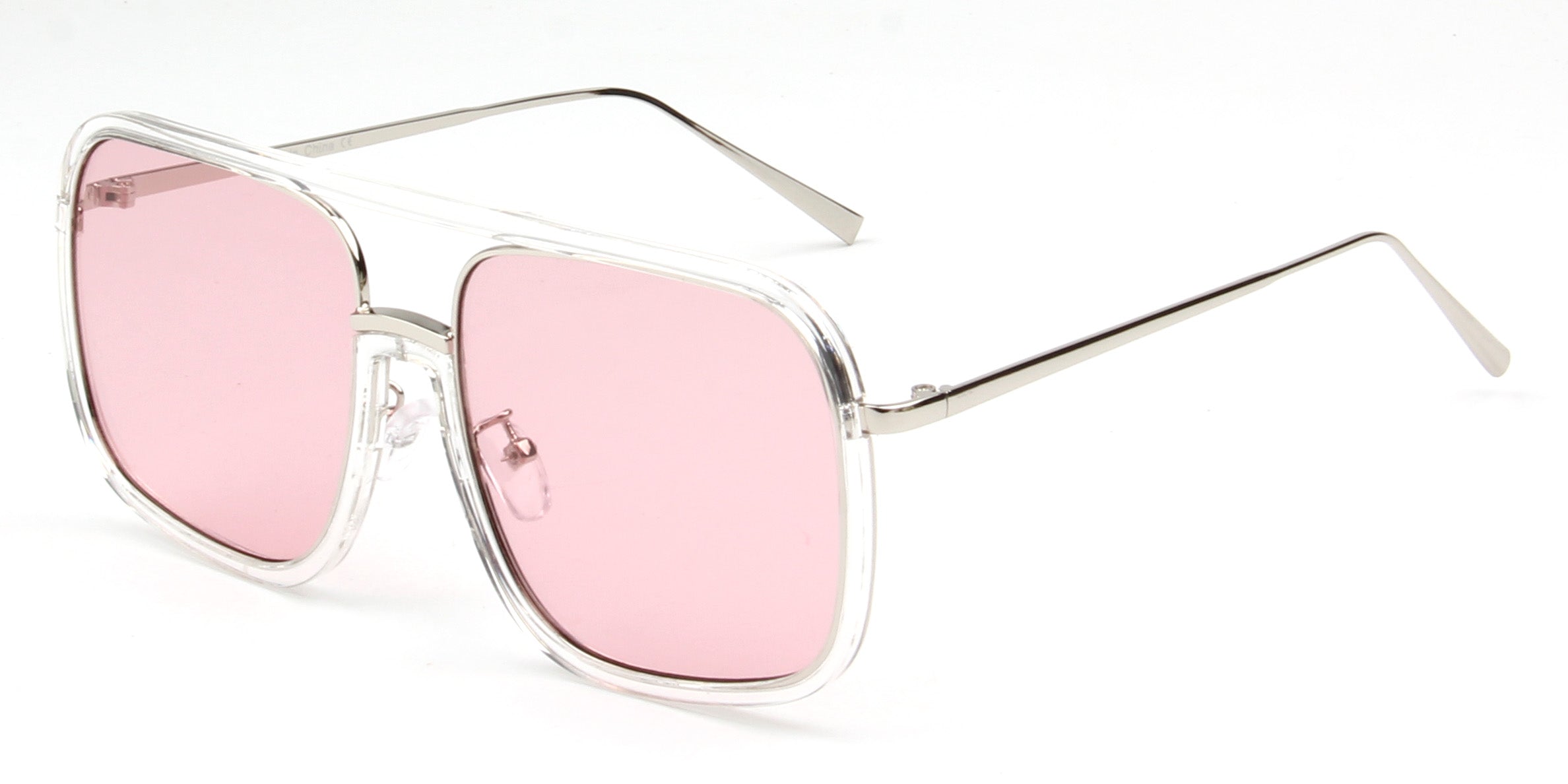 S3004 - Oversize Square Fashion SUNGLASSES Pink