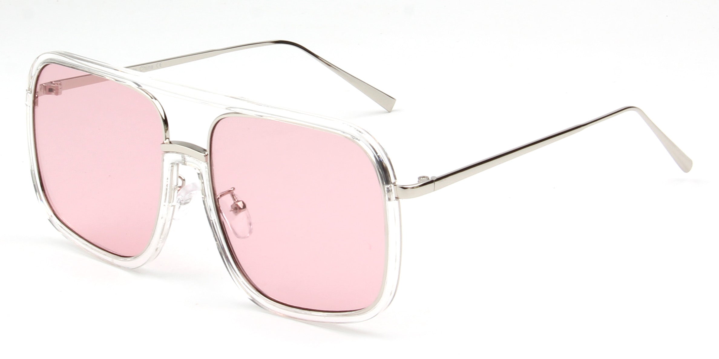 S3004 - Oversize Square Fashion Sunglasses Pink