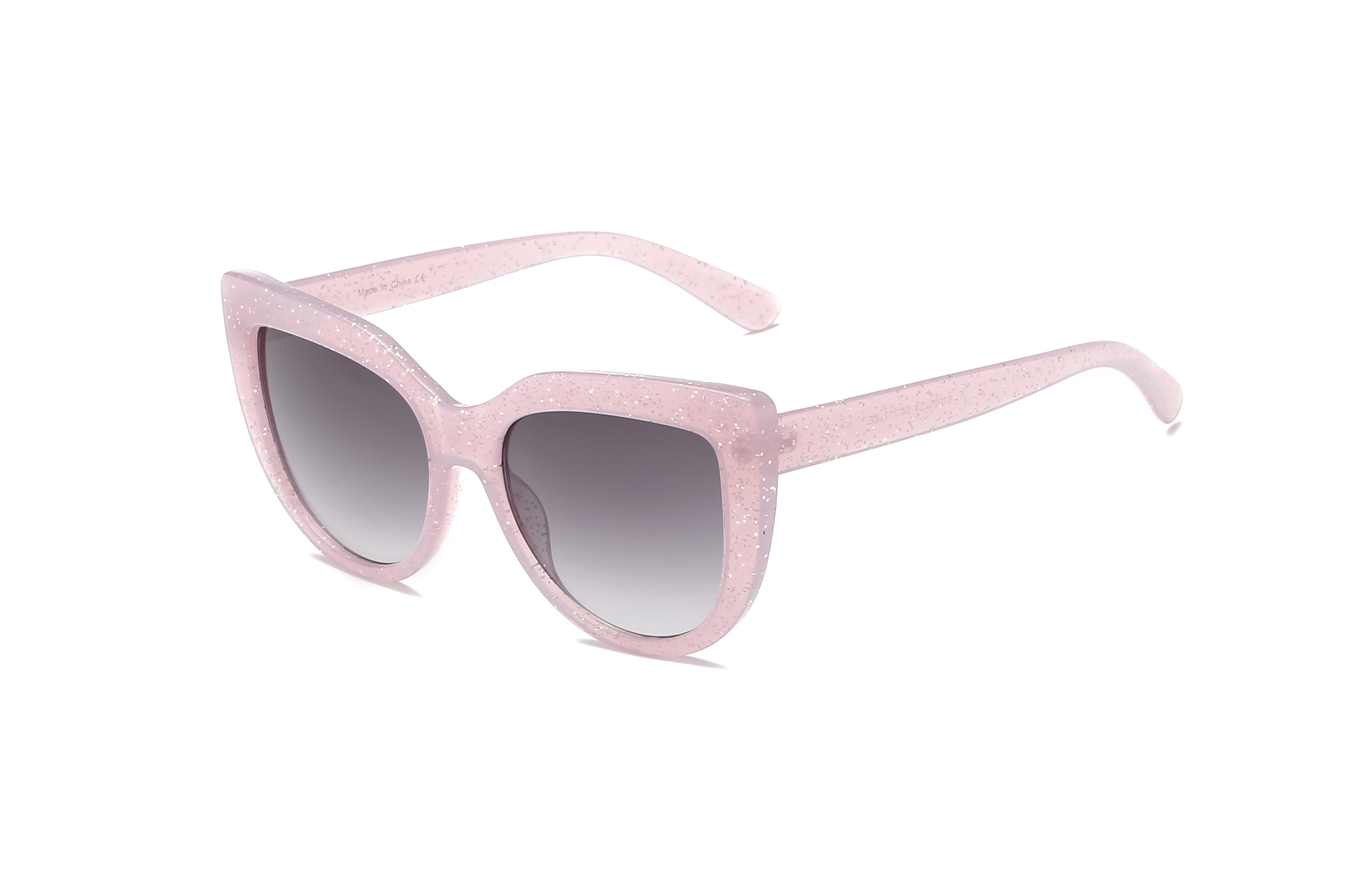 S1095 - Women Round Cat Eye Oversized Fashion SUNGLASSES Pink