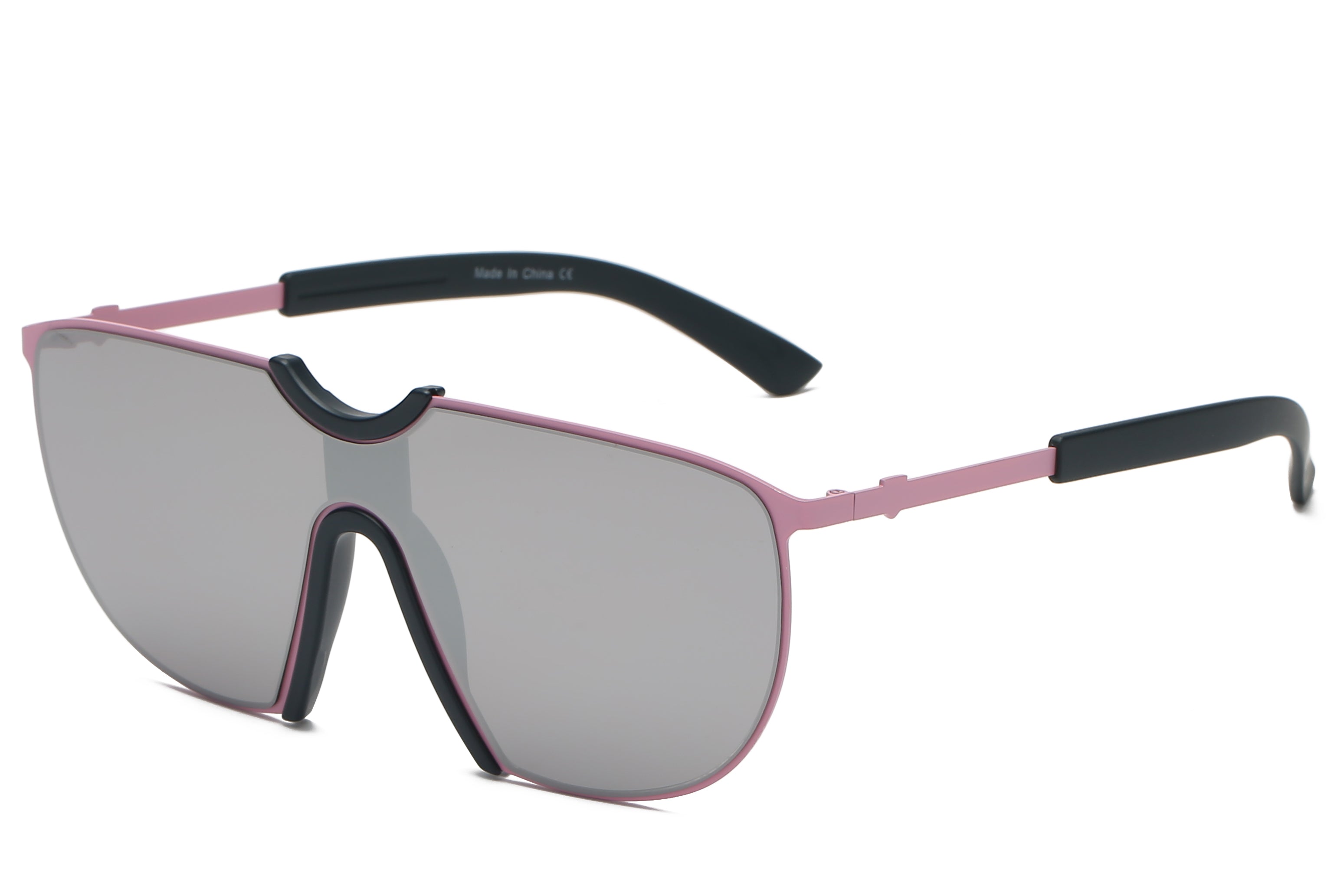 S3003 - Large Oversize Aviator Sunglasses Pink/Grey