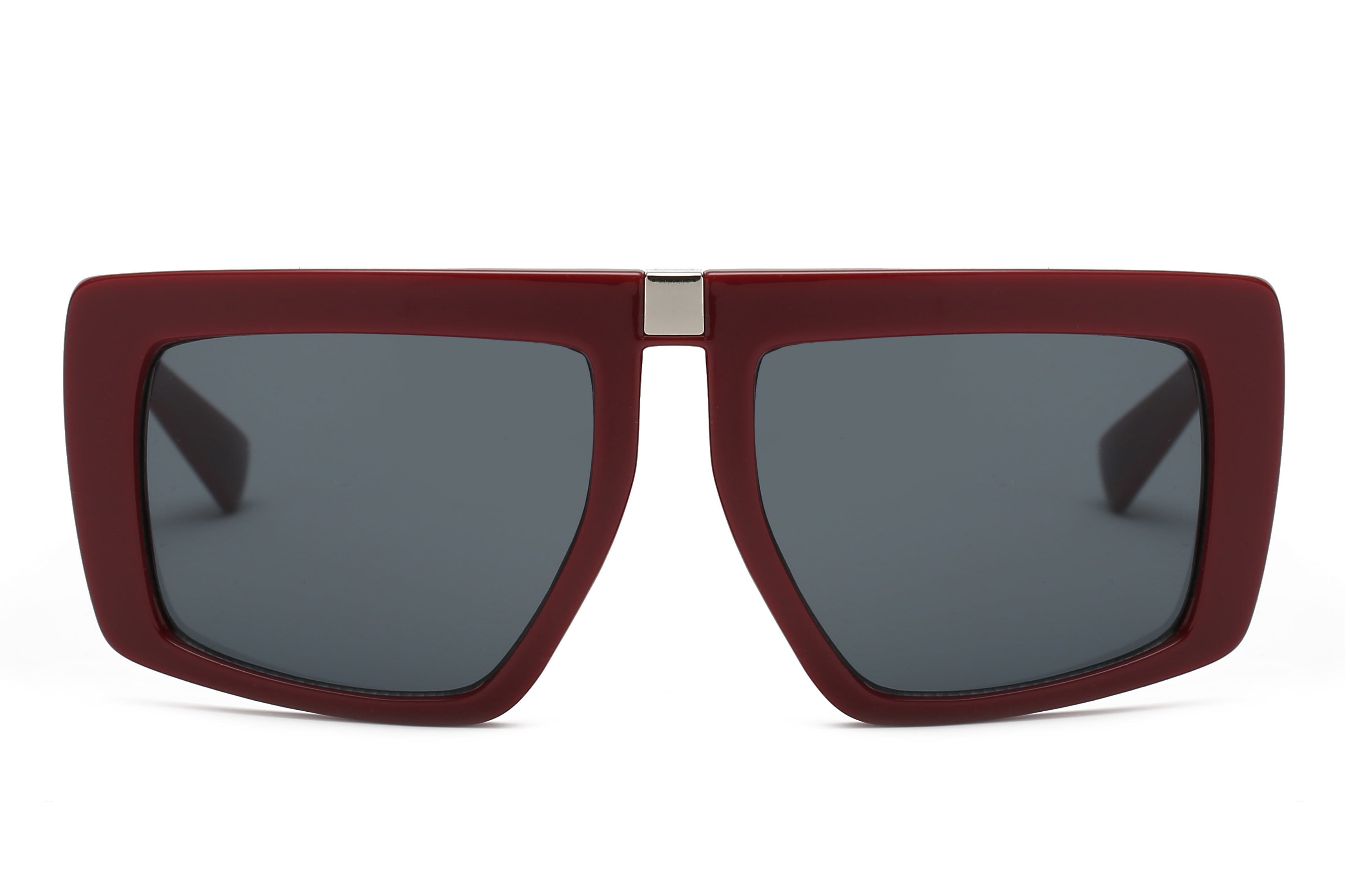 S1069 - Women Bold Retro Vintage Oversize SUNGLASSES Maroon