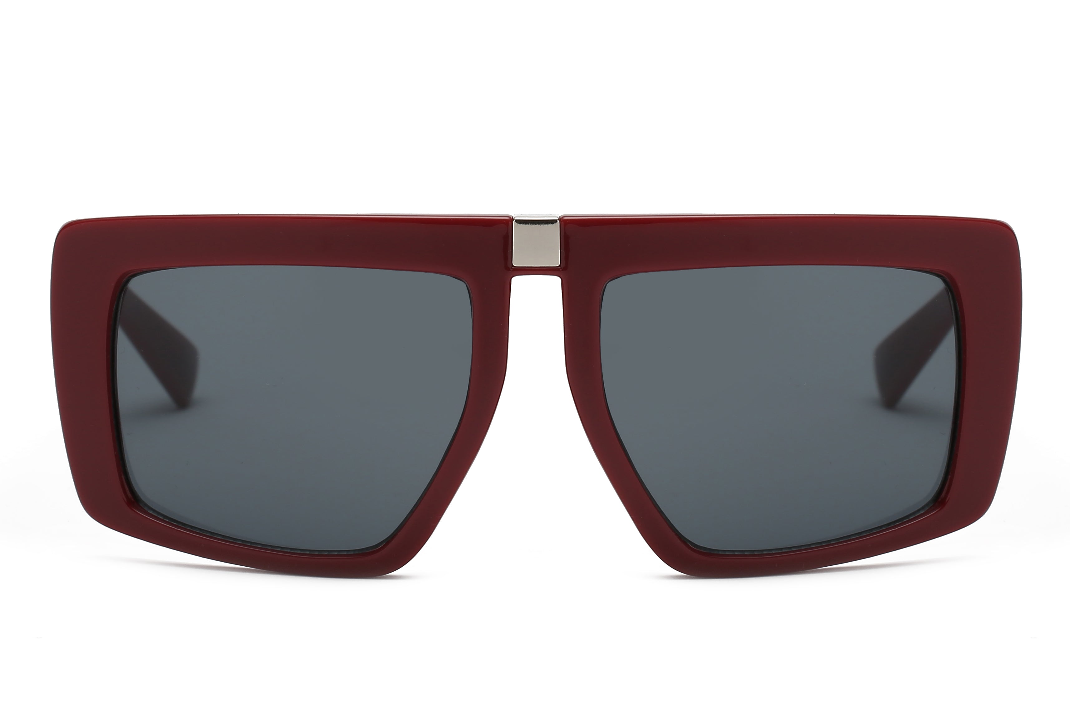 S1069 - Women Bold Retro VINTAGE Oversize Sunglasses Maroon