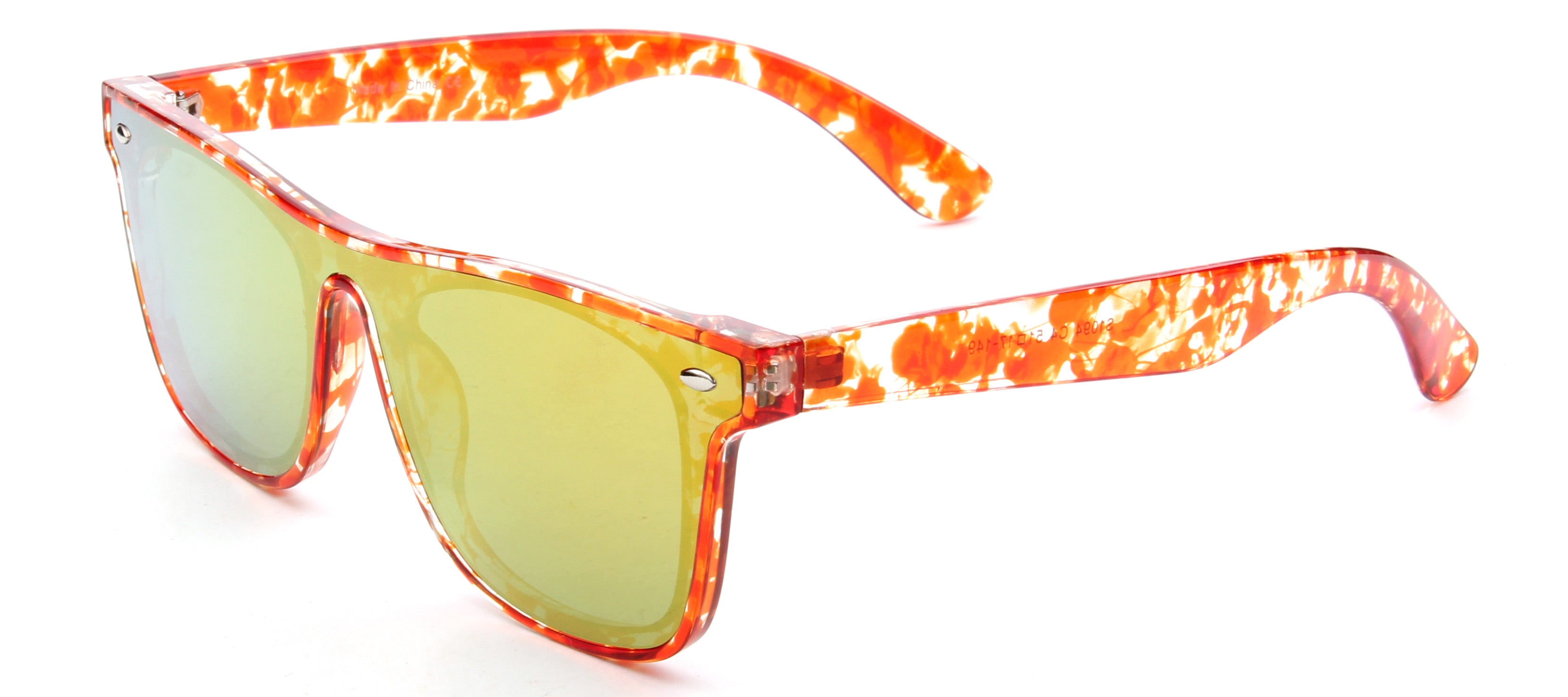 S1094 - Women Square Flat Lens Fashion SUNGLASSES Orange